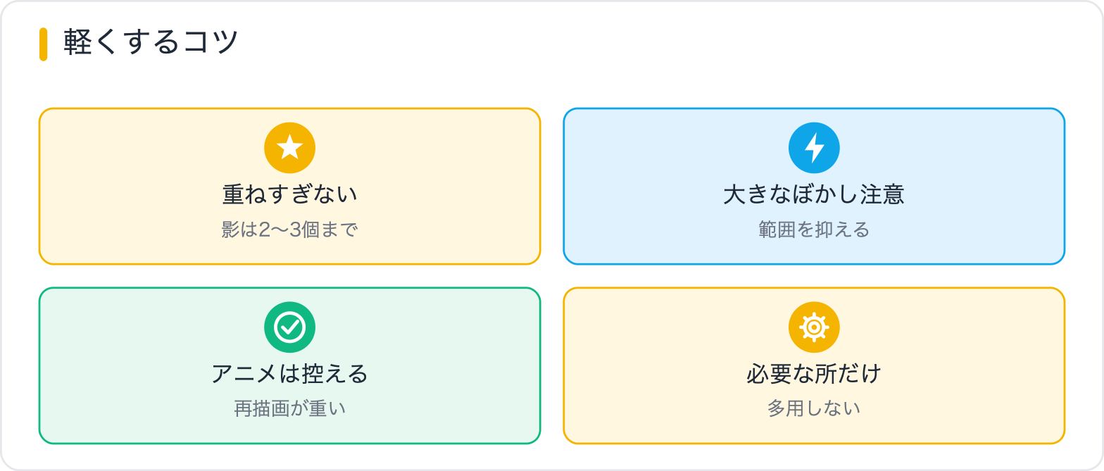 軽くするコツ