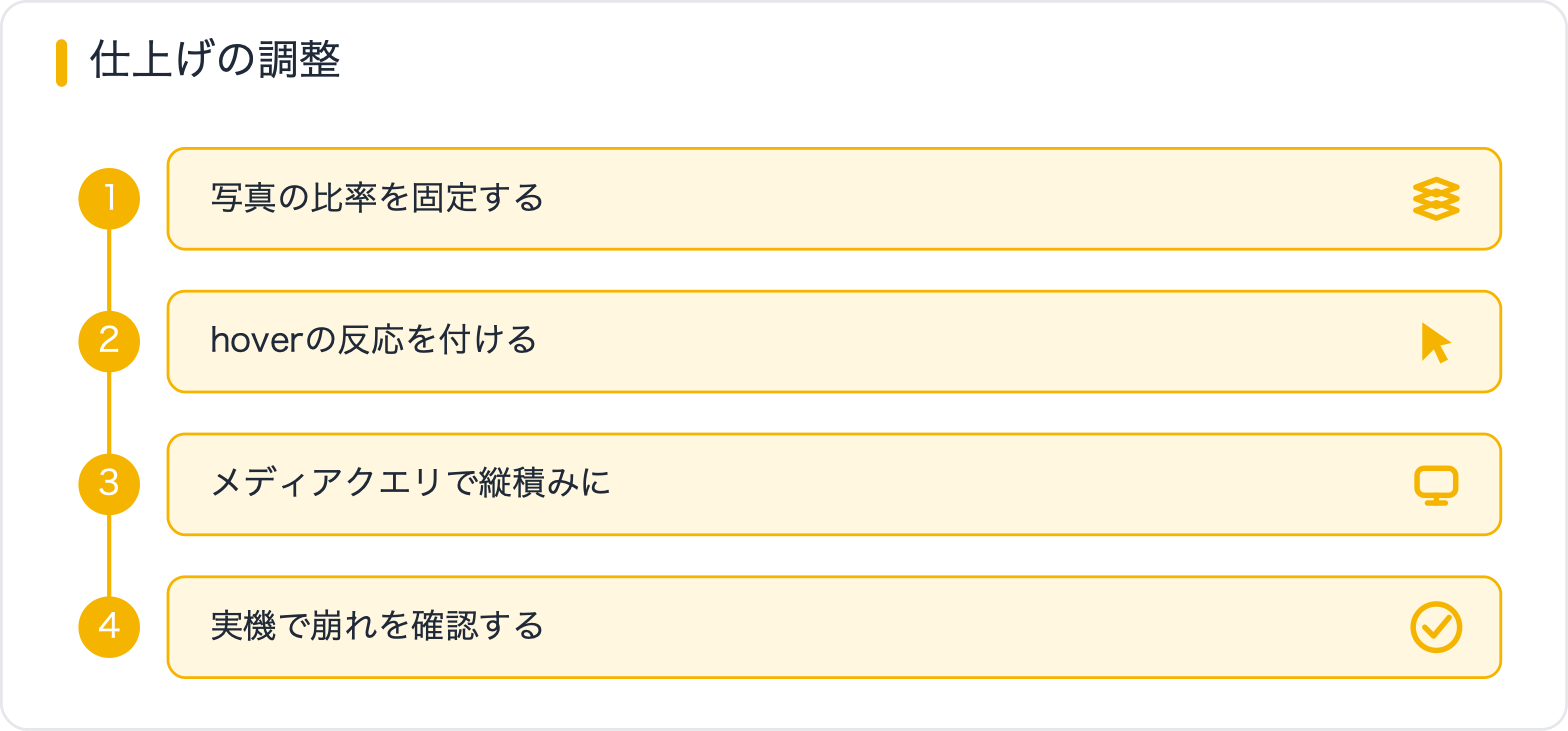 仕上げの調整
