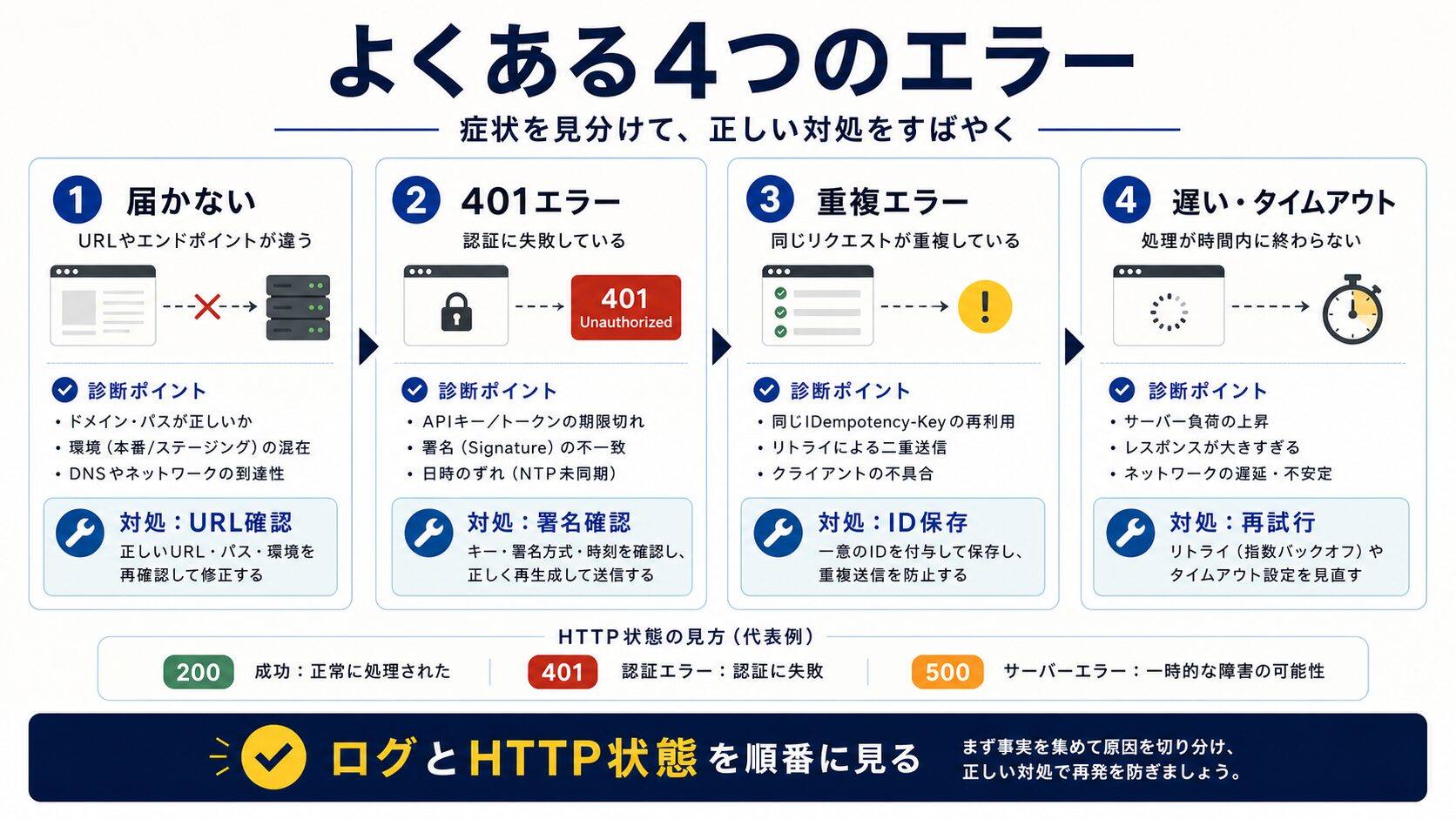 Webhookが動かない?よくある4つのエラーと解決策