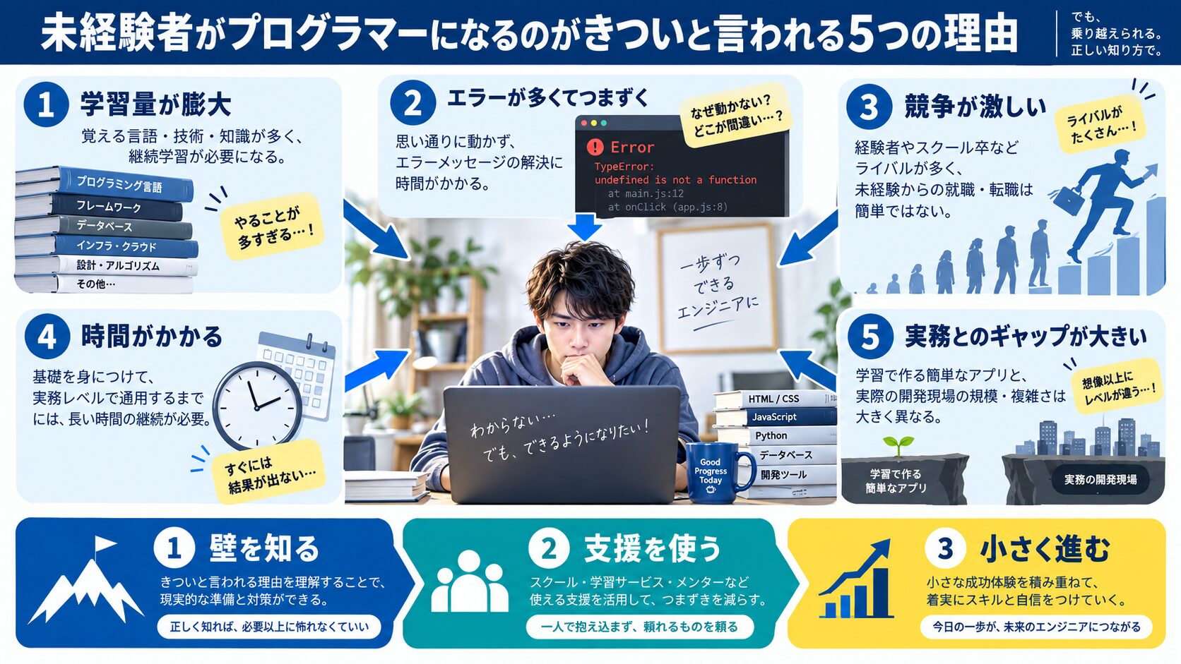 未経験者がプログラマーになるのがきついと言われる5つの理由