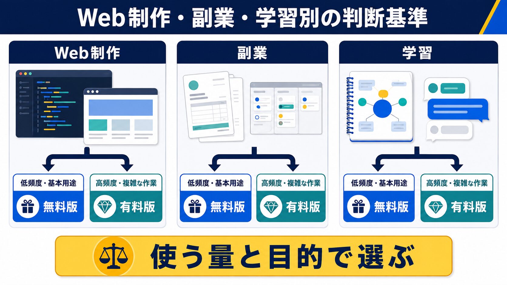 Web制作・副業・学習別の判断基準