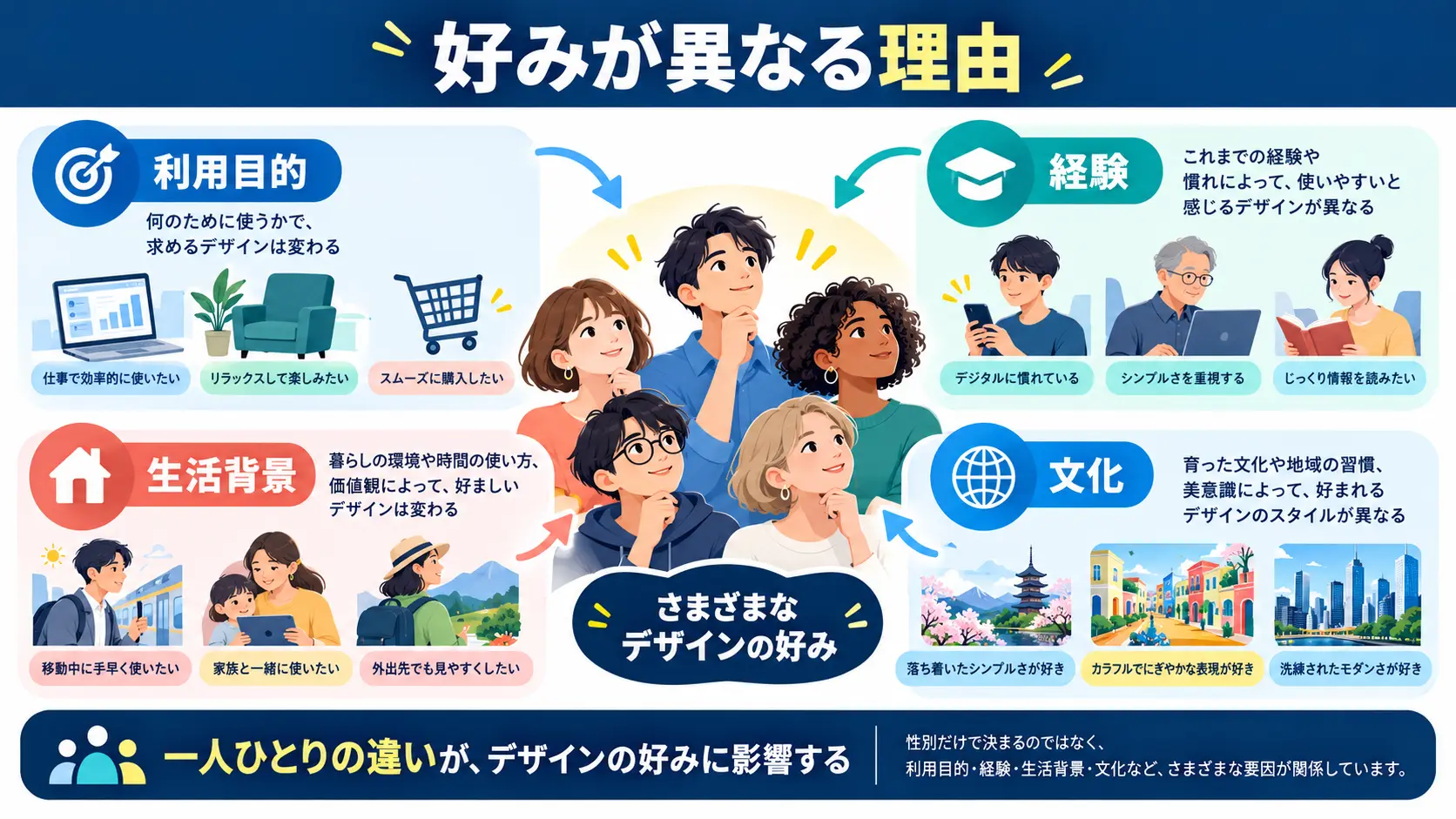男性と女性でデザイン好みが異なる理由とは?