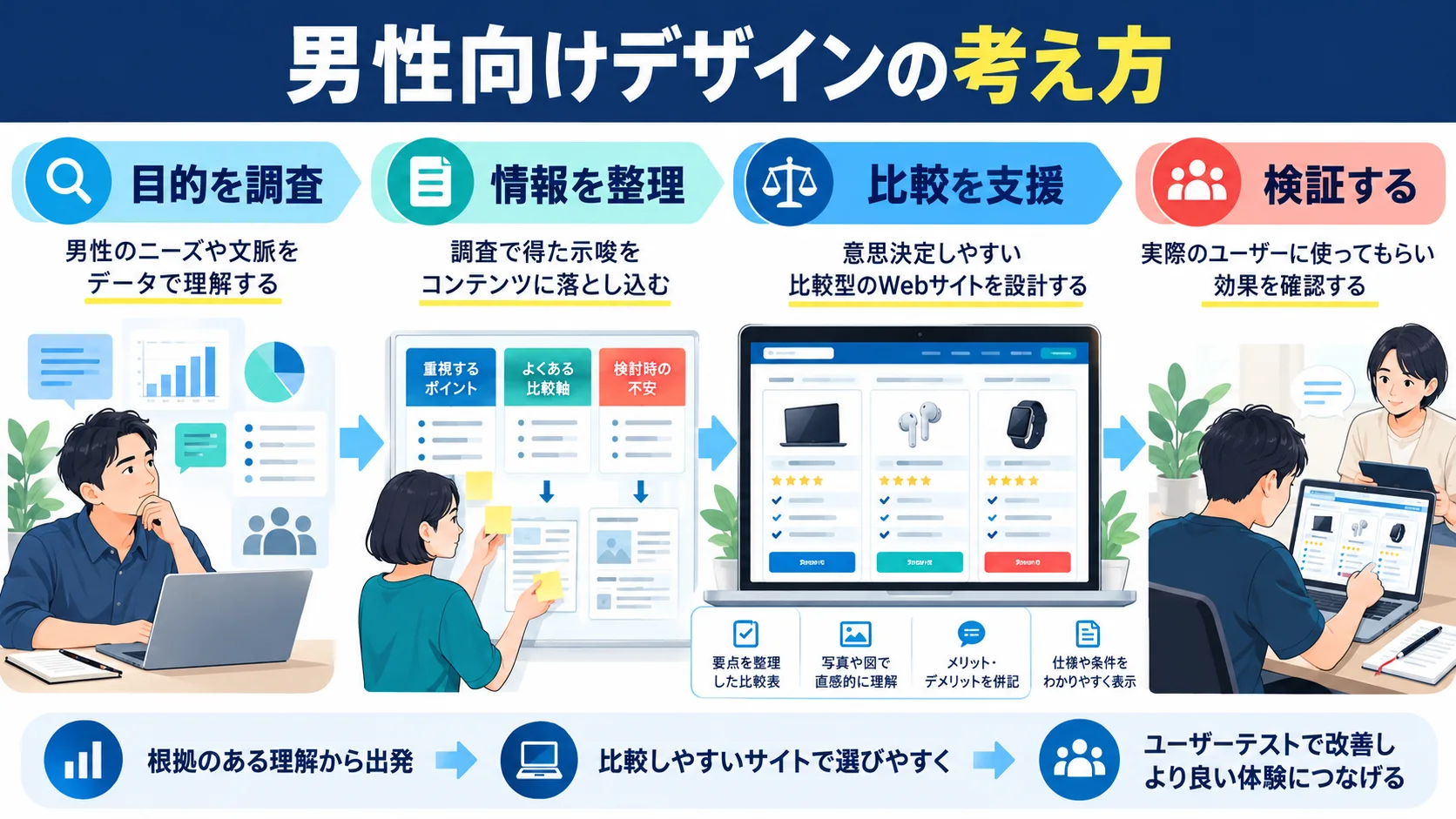 男性向けデザインの特徴と心理学的背景