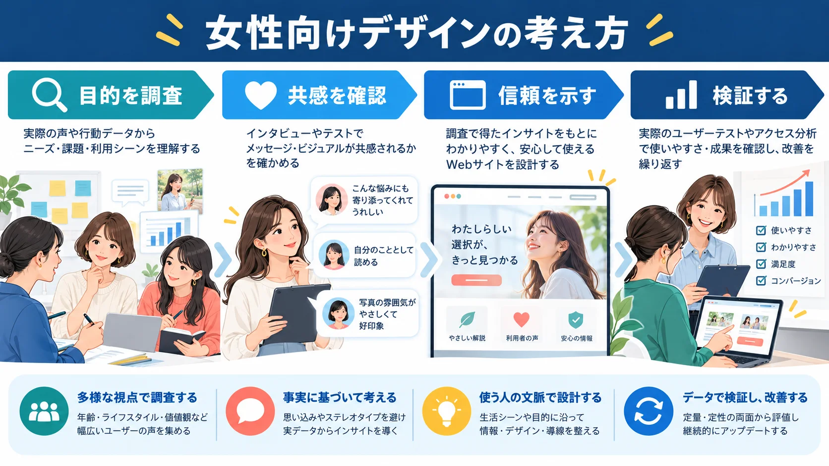 女性向けデザインの特徴と心理学的背景