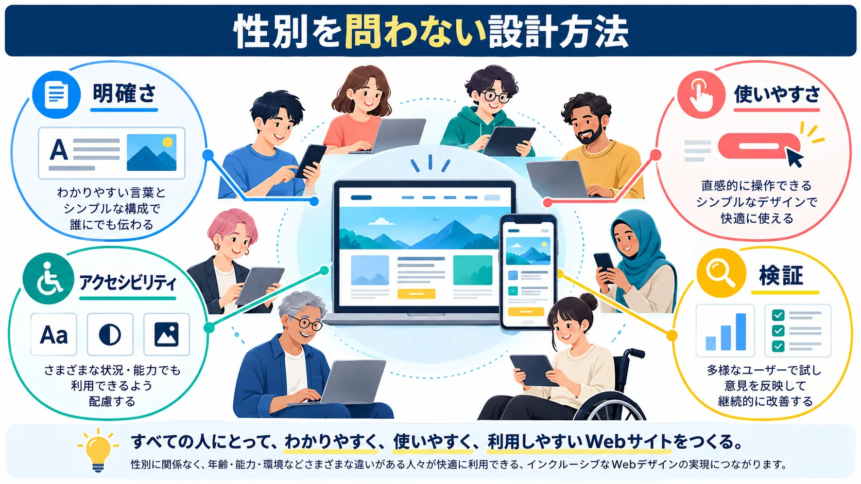 性別問わず効果的なWebデザイン設計方法