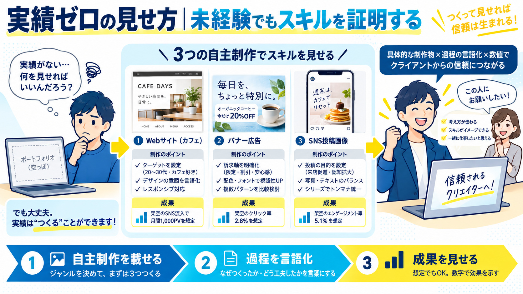 実績ゼロの見せ方|未経験でもスキルを証明する