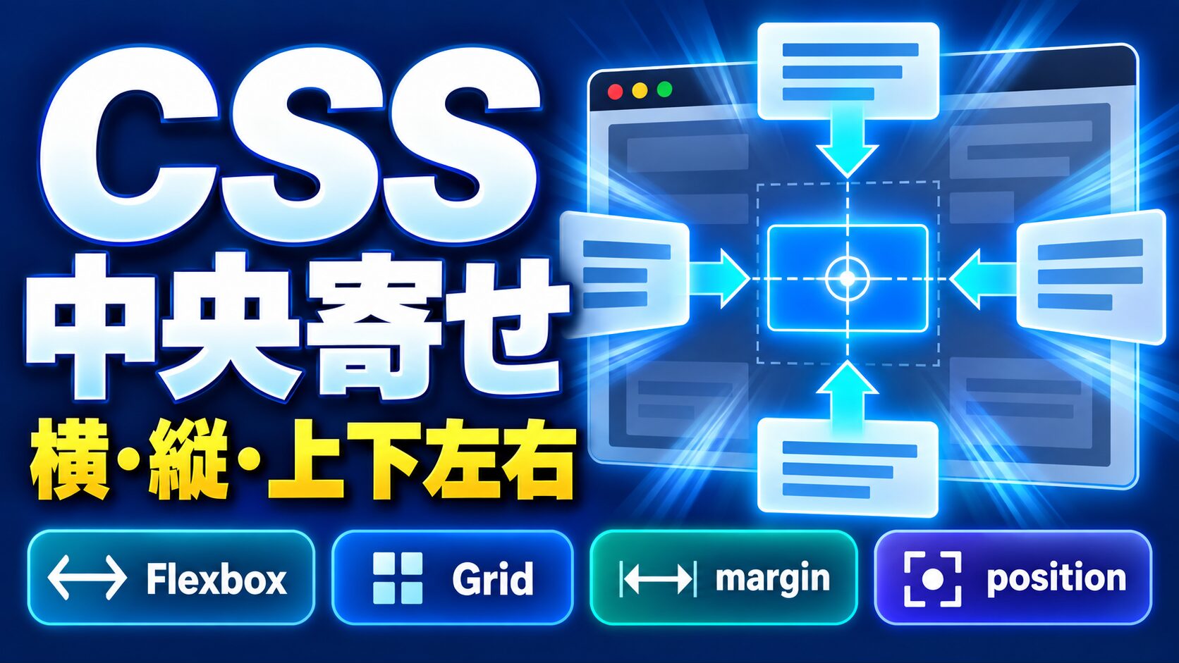 【2026年版】CSS中央寄せの完全ガイド｜横・縦・上下左右をコピペで一発センタリング