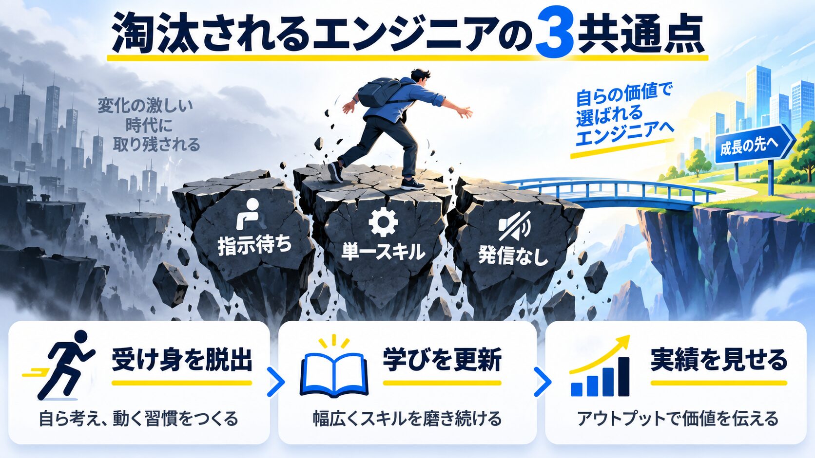 淘汰されるエンジニアのパターン：3つの共通点