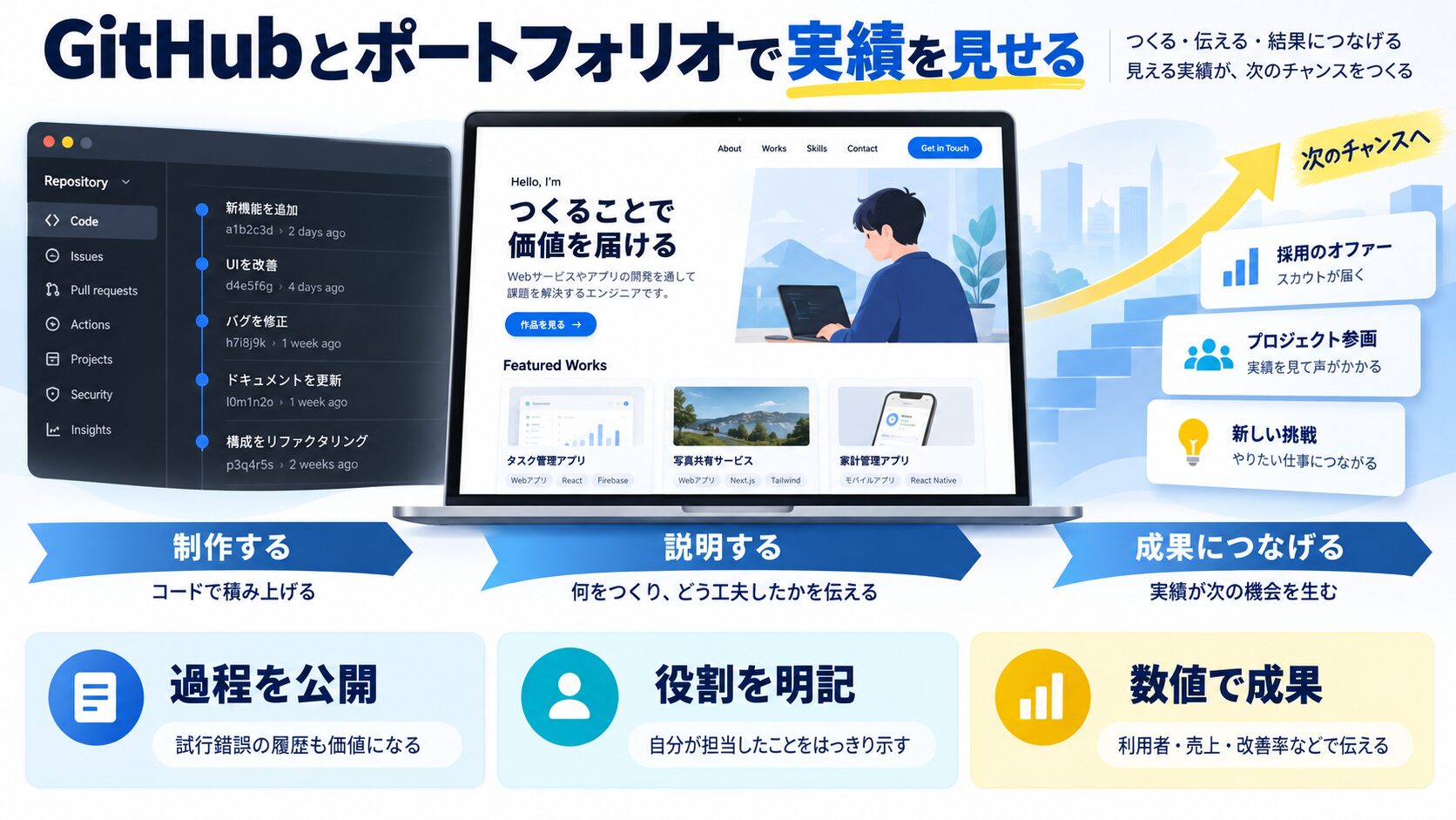 GitHubとポートフォリオで実績を見せる方法
