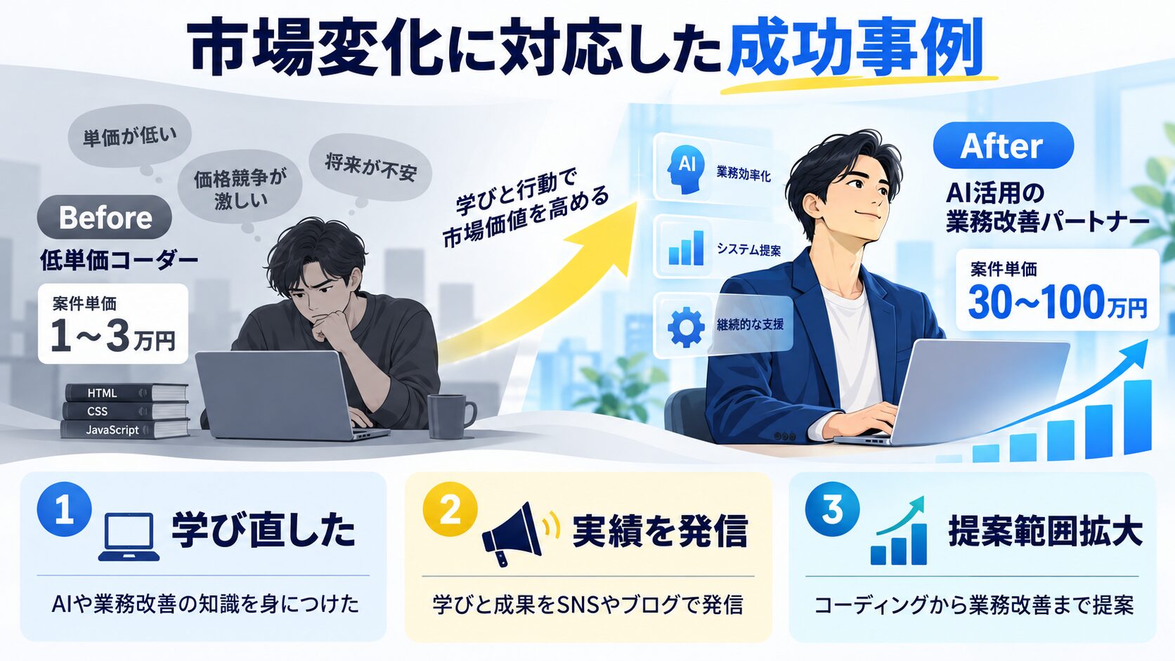 実際の成功事例：市場の変化に対応したエンジニアの実例