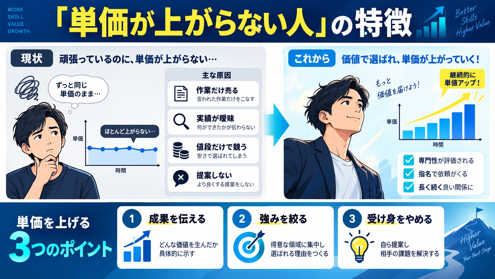 「単価が上がらない人」の特徴