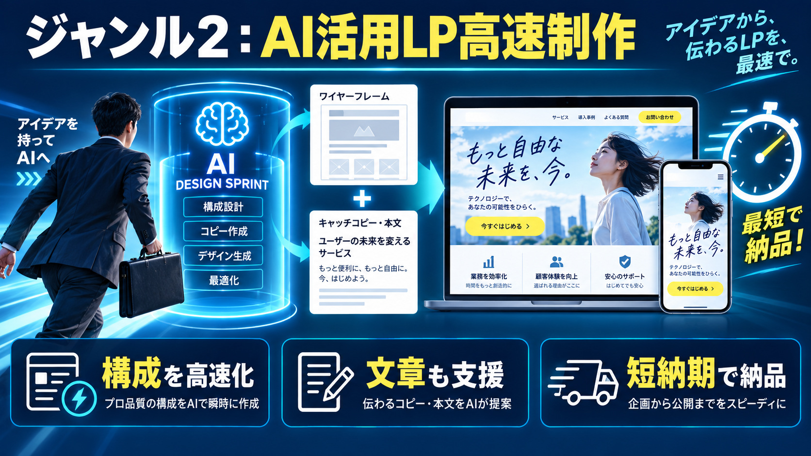 ジャンル2：AI活用LP高速制作