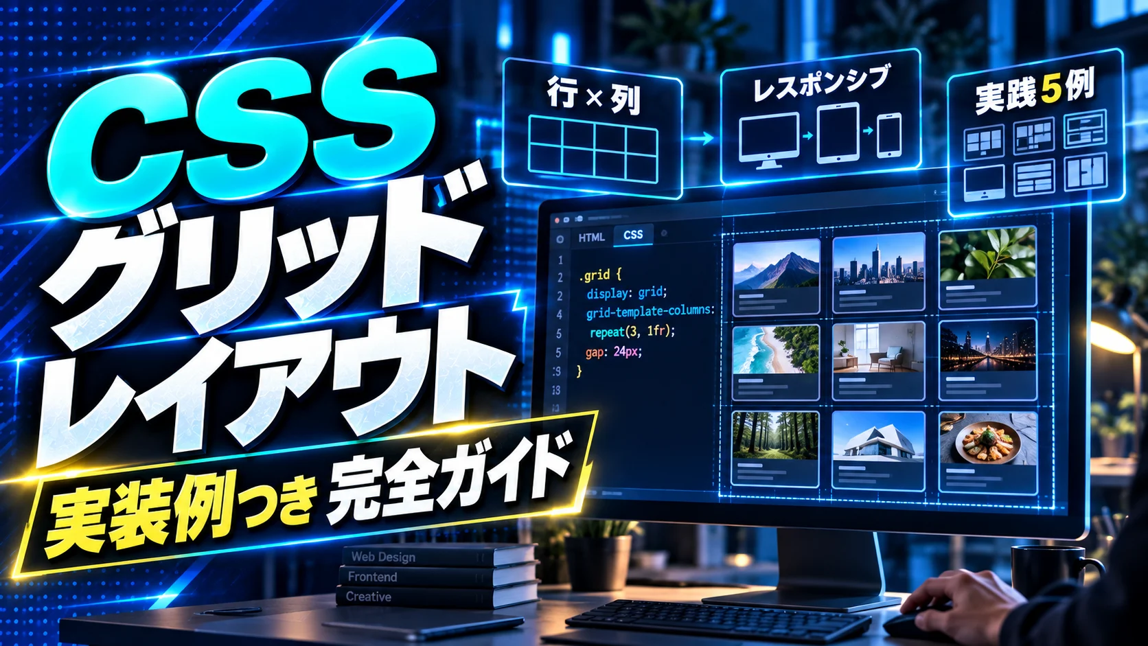 CSSグリッドレイアウト｜実装例付き完全ガイド