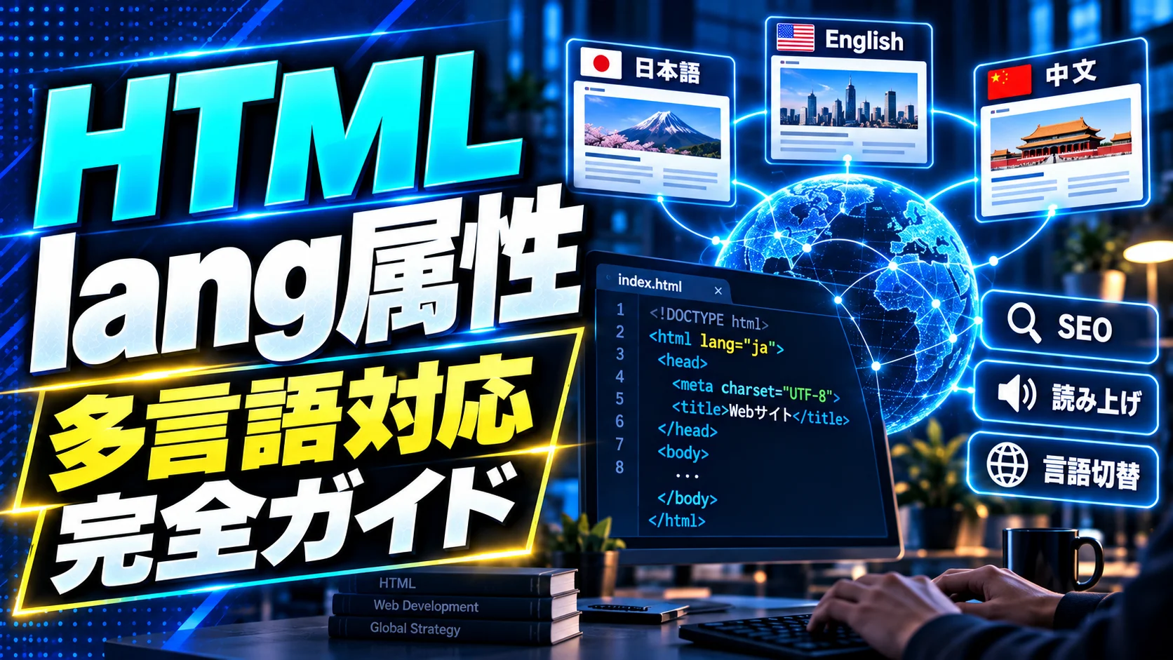 HTML lang属性|多言語対応完全ガイド