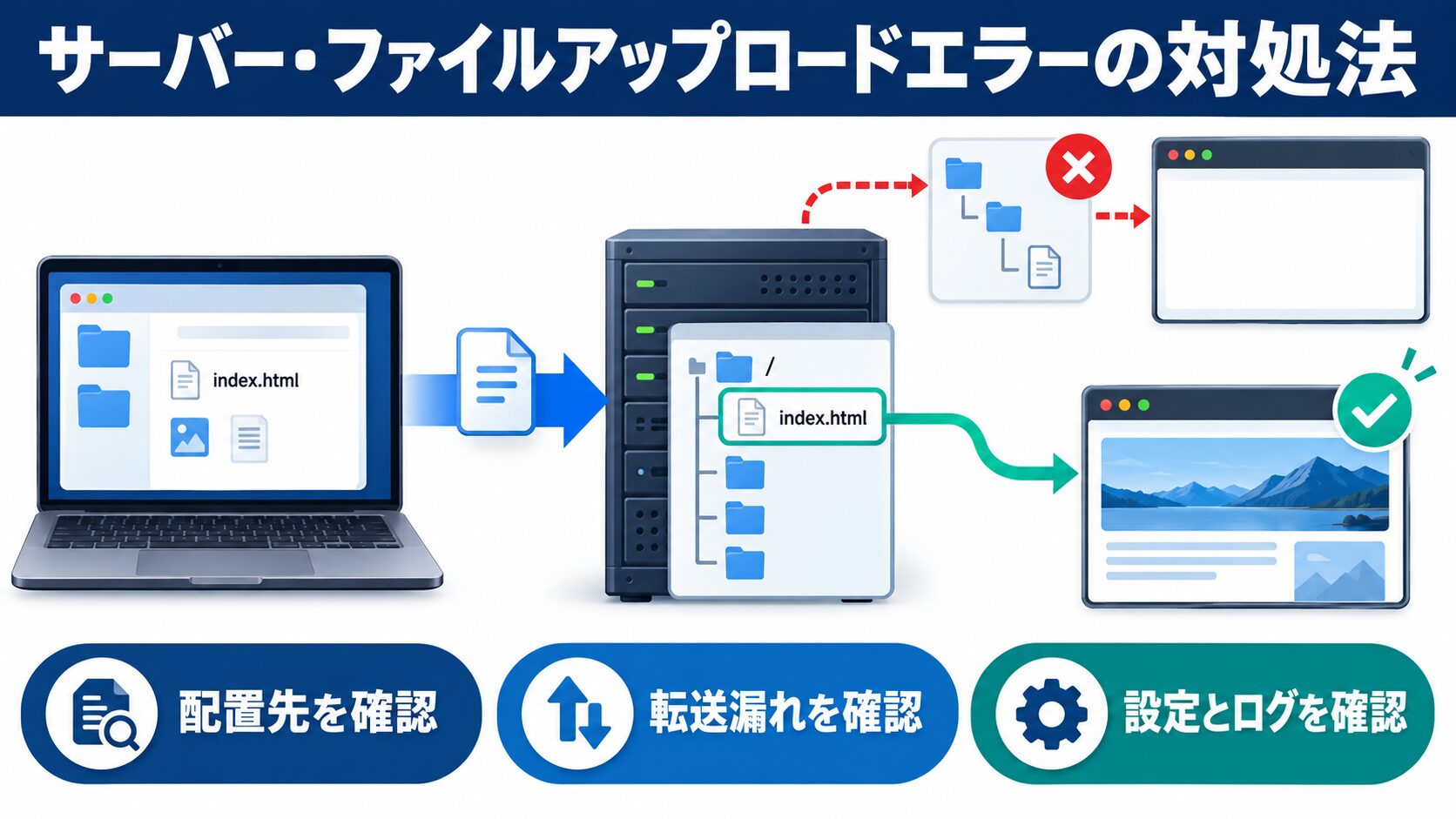サーバー・ファイルアップロードエラーの対処法