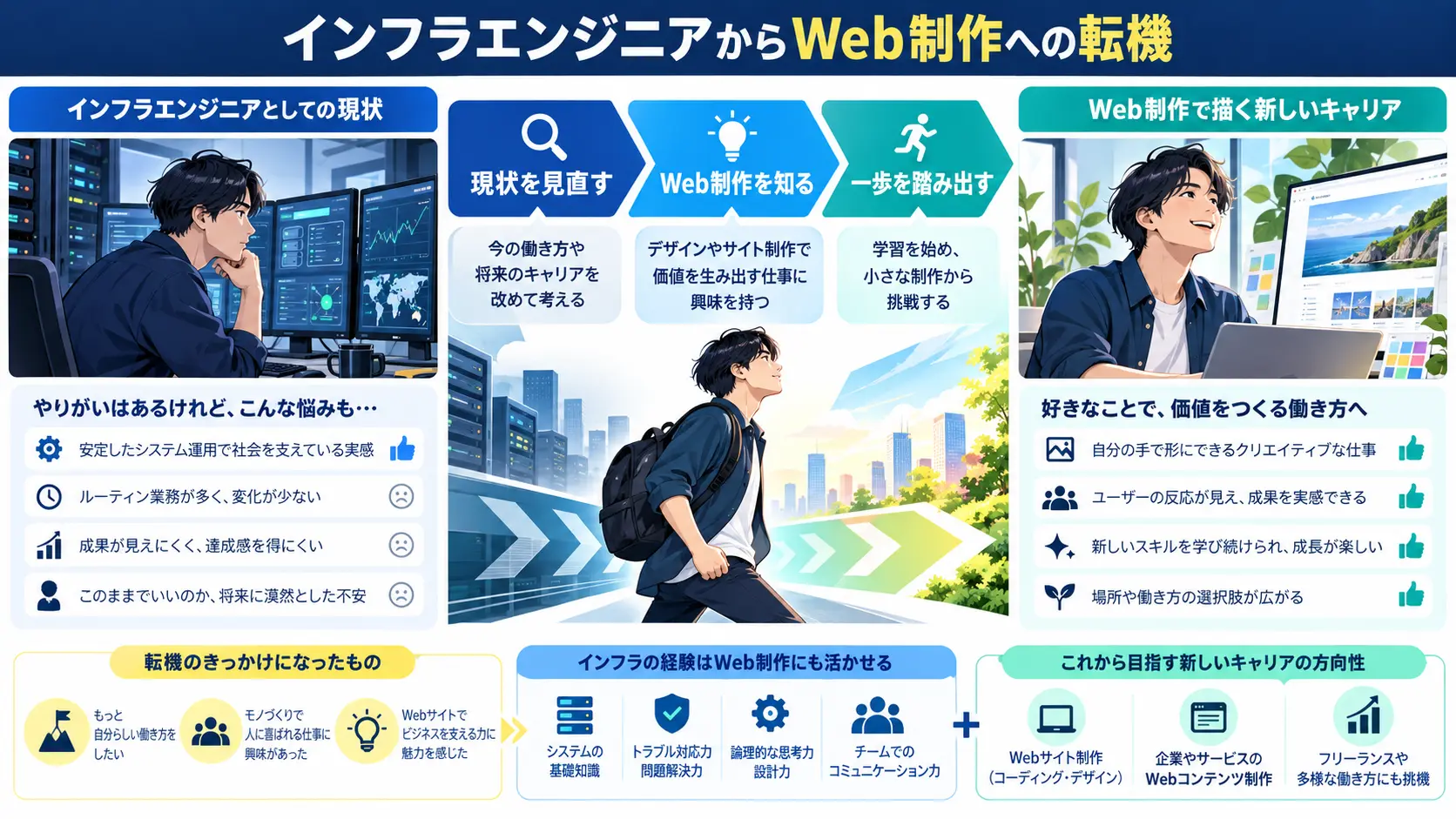 インフラエンジニアからWeb制作への転機とは?