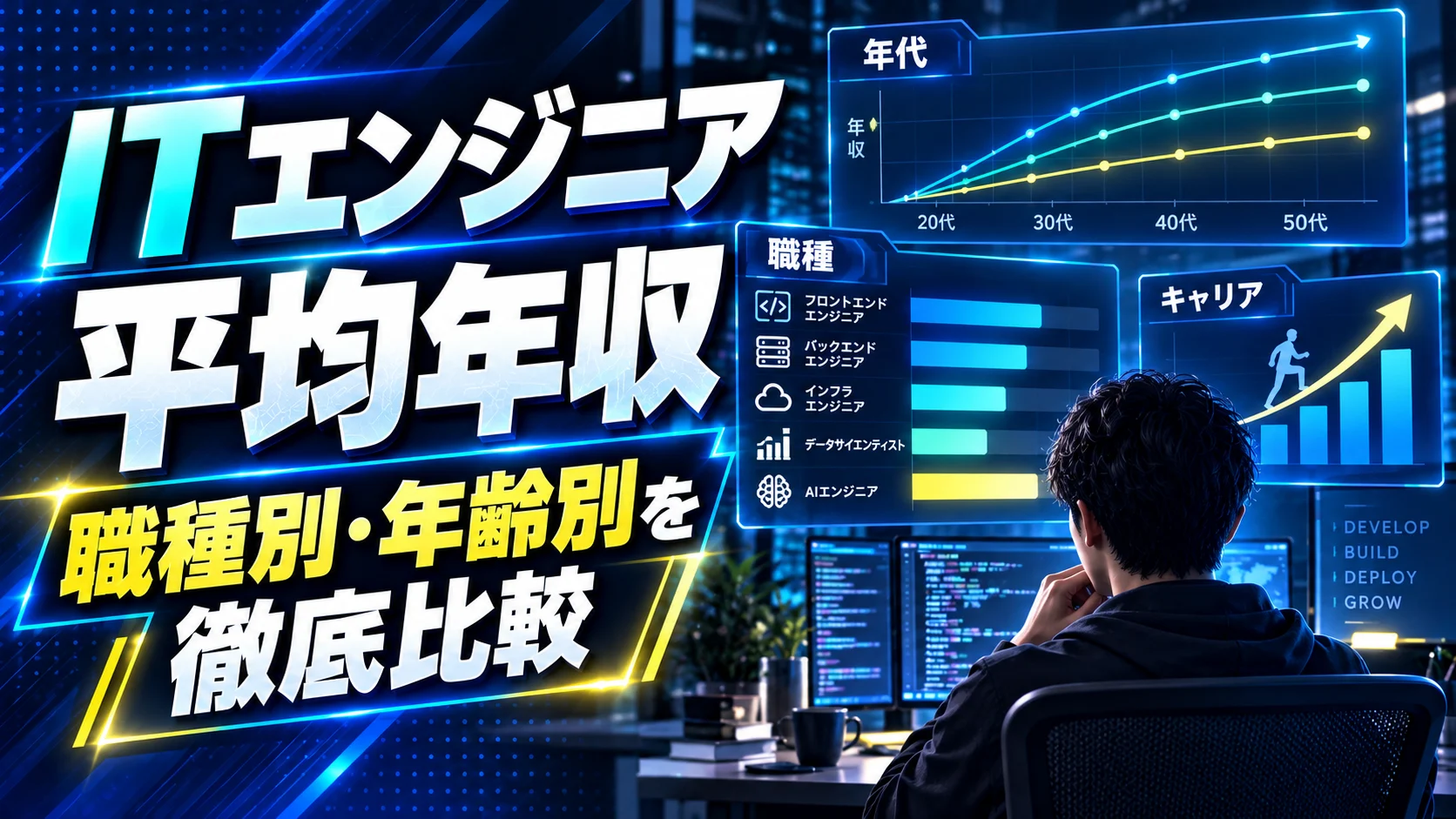 ITエンジニア平均年収｜職種別・年齢別比較