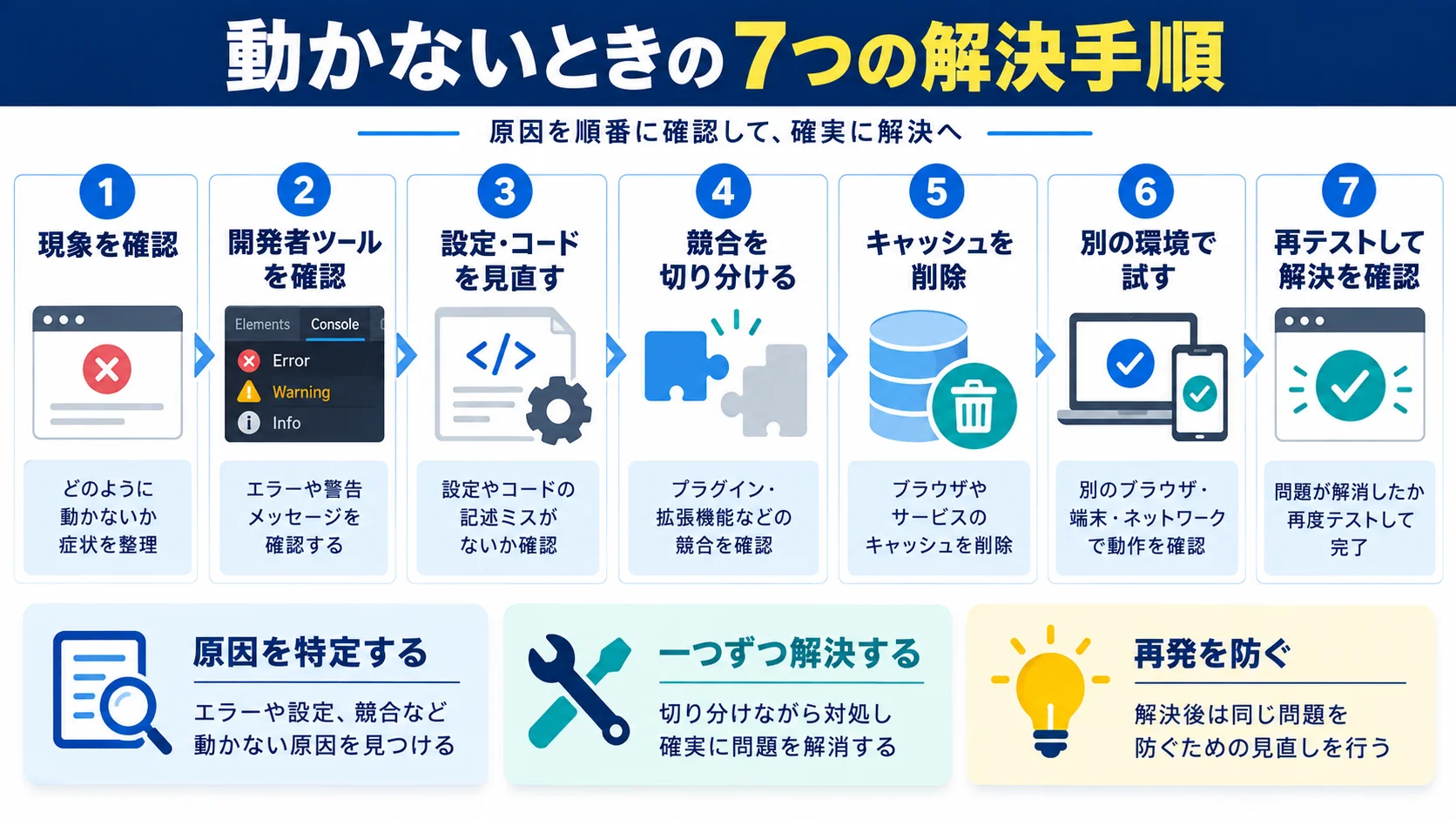 JavaScriptが動かないときの対処方法【7つの解決手順】