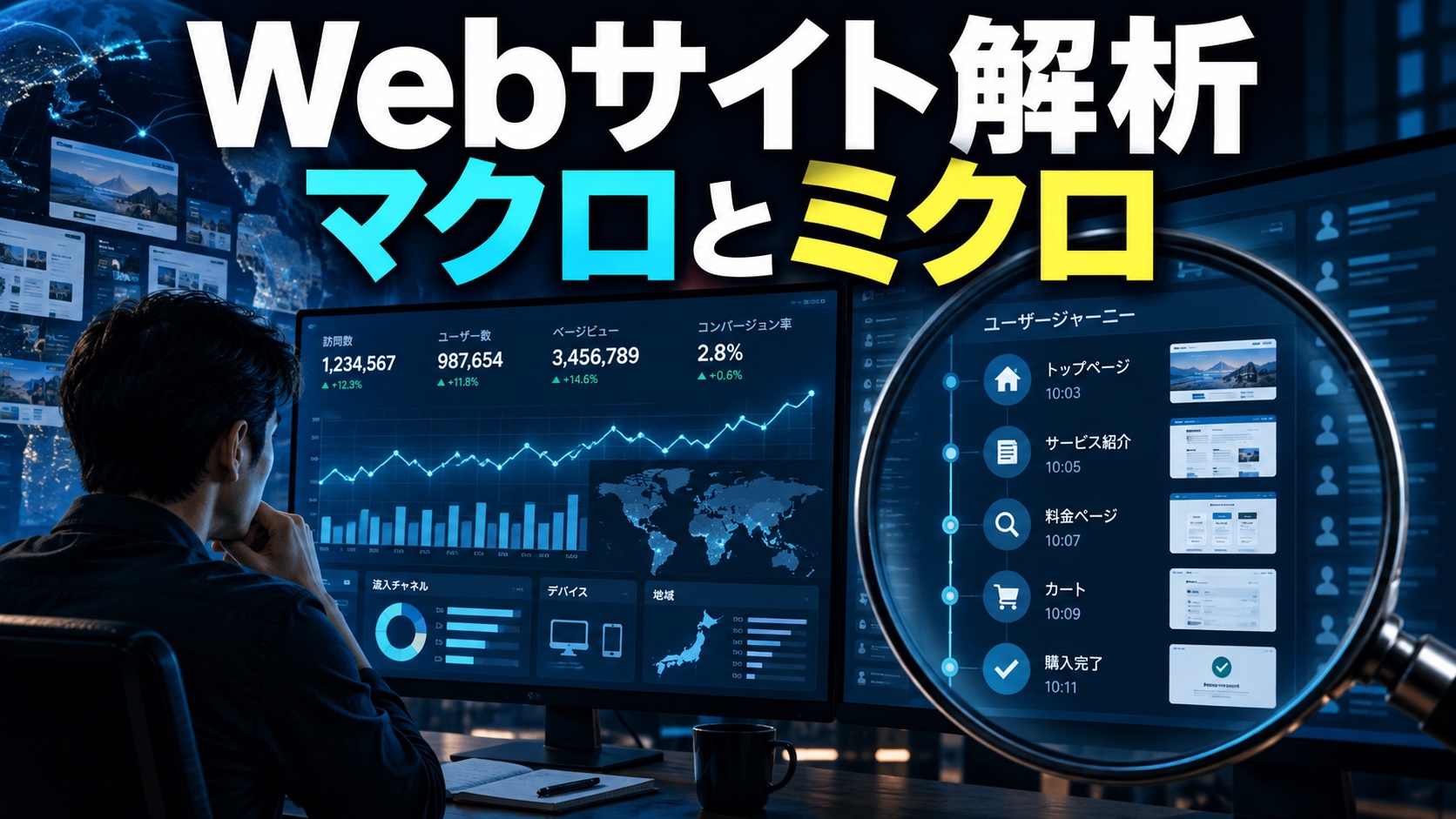 【2026年最新】Webサイト解析完全ガイド｜マクロ分析・ミクロ分析の違いと使い方を徹底解説