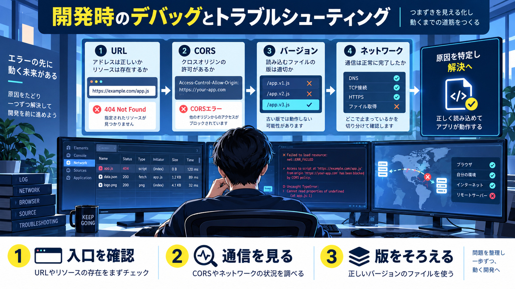 開発時のデバッグとトラブルシューティング