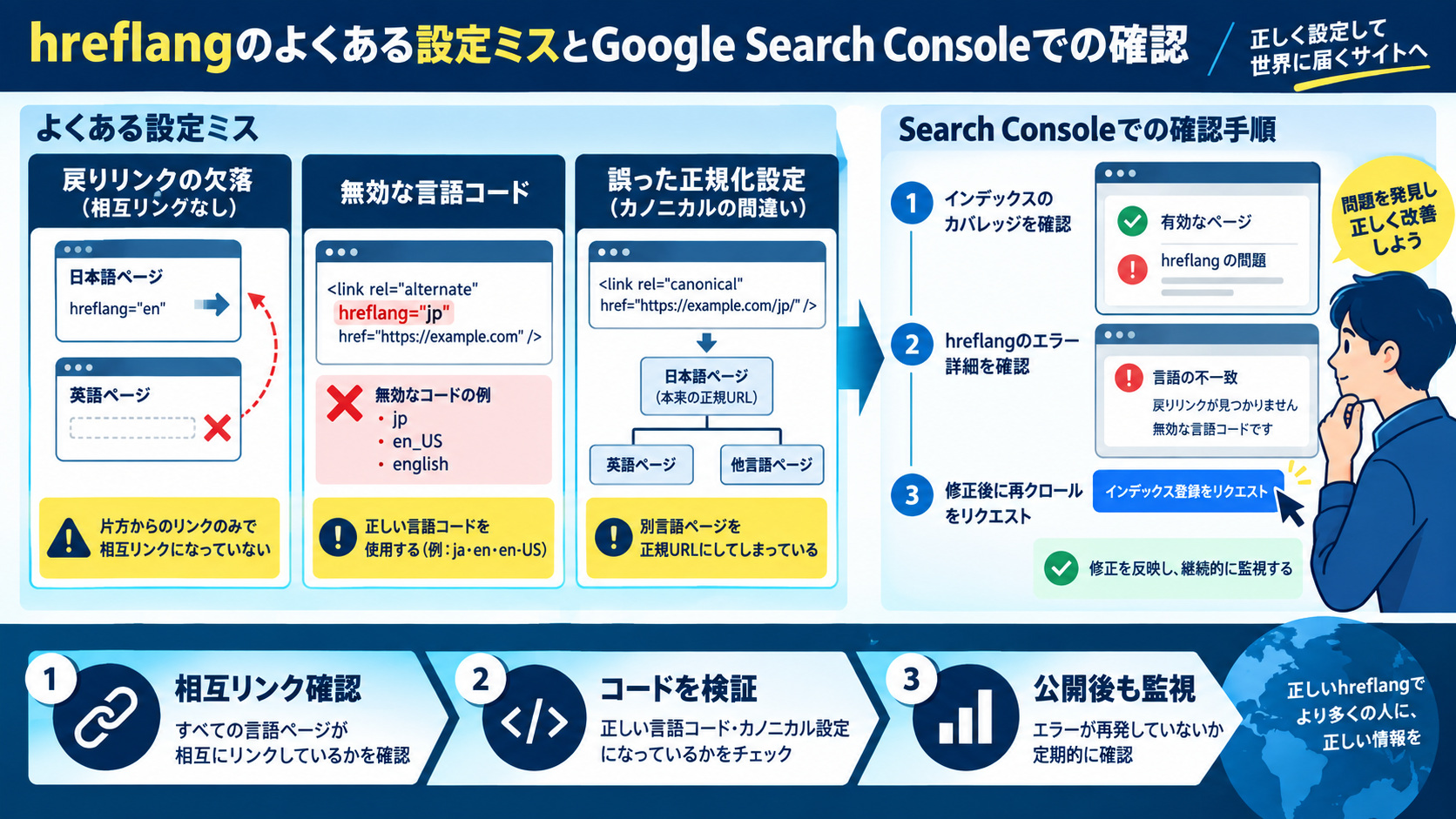 hreflangのよくある設定ミスとGoogle Search Consoleでの確認