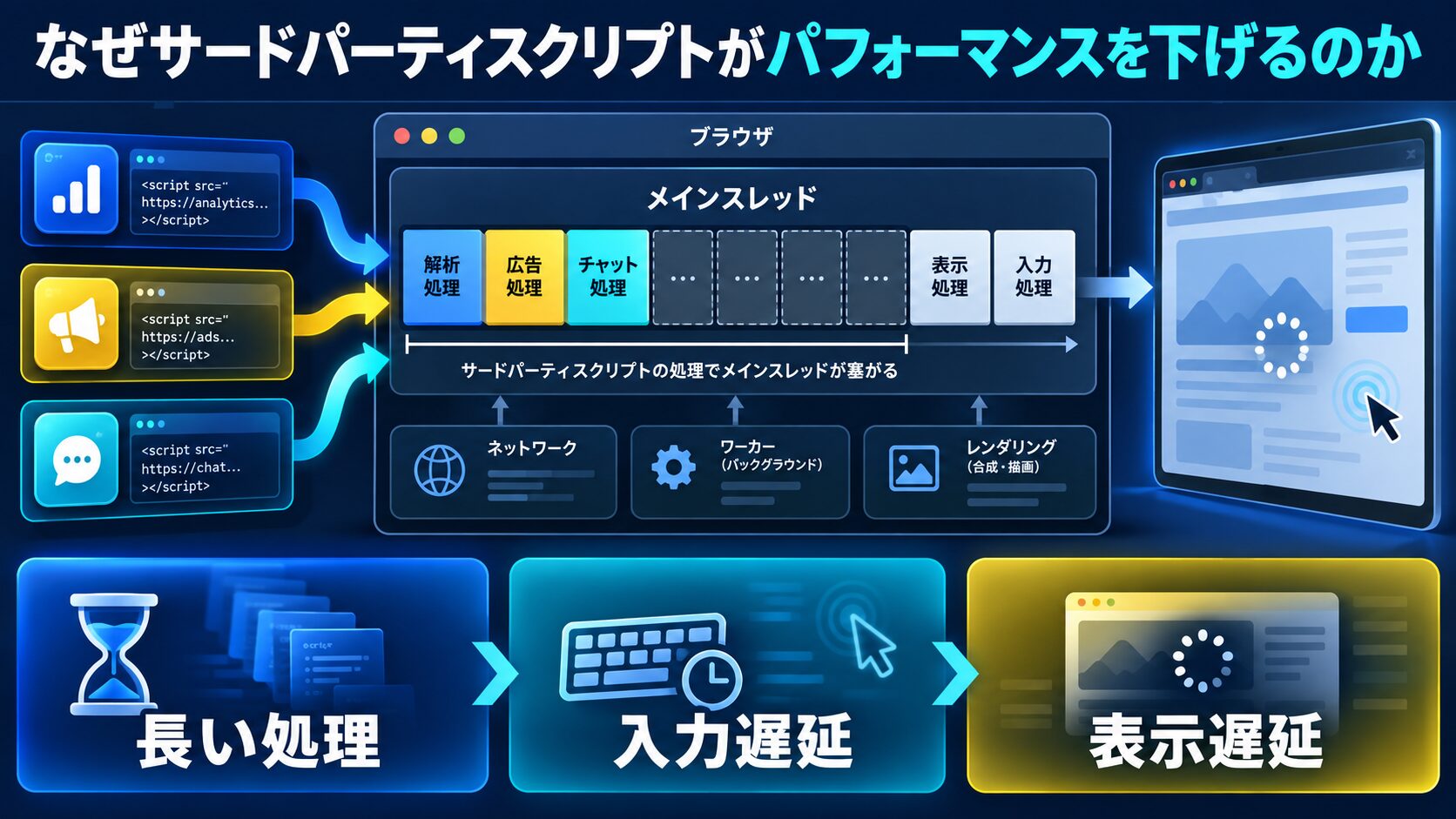 なぜサードパーティスクリプトがパフォーマンスを下げるのか