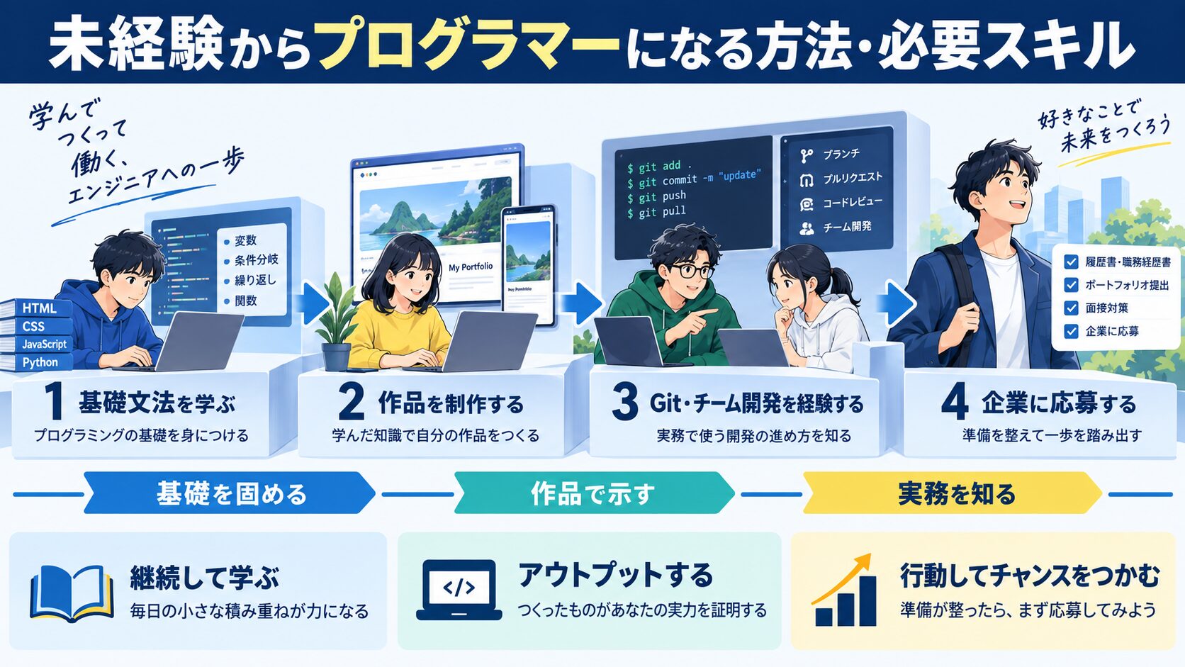未経験からプログラマーになる方法・必要スキル
