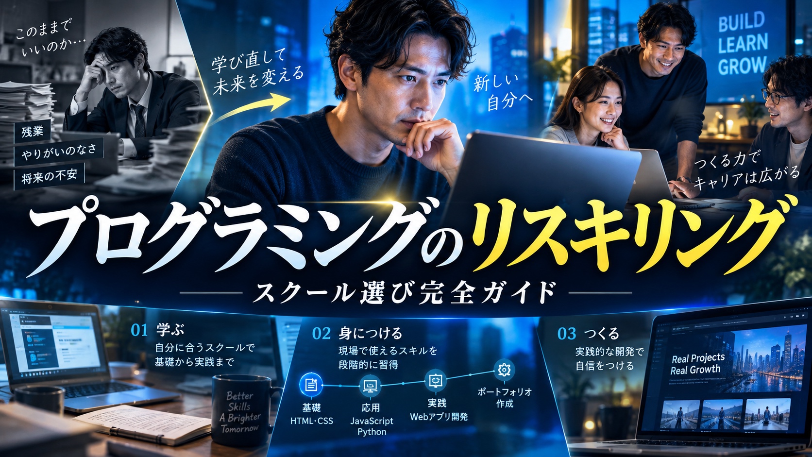リスキリングとは?【2026年版】プログラミングスクール完全ガイド