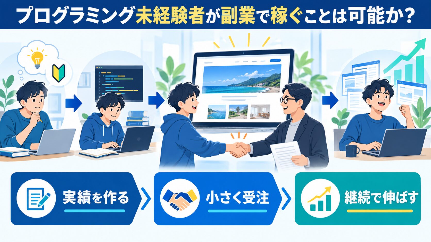 プログラミング未経験者が副業で稼ぐことは可能か?