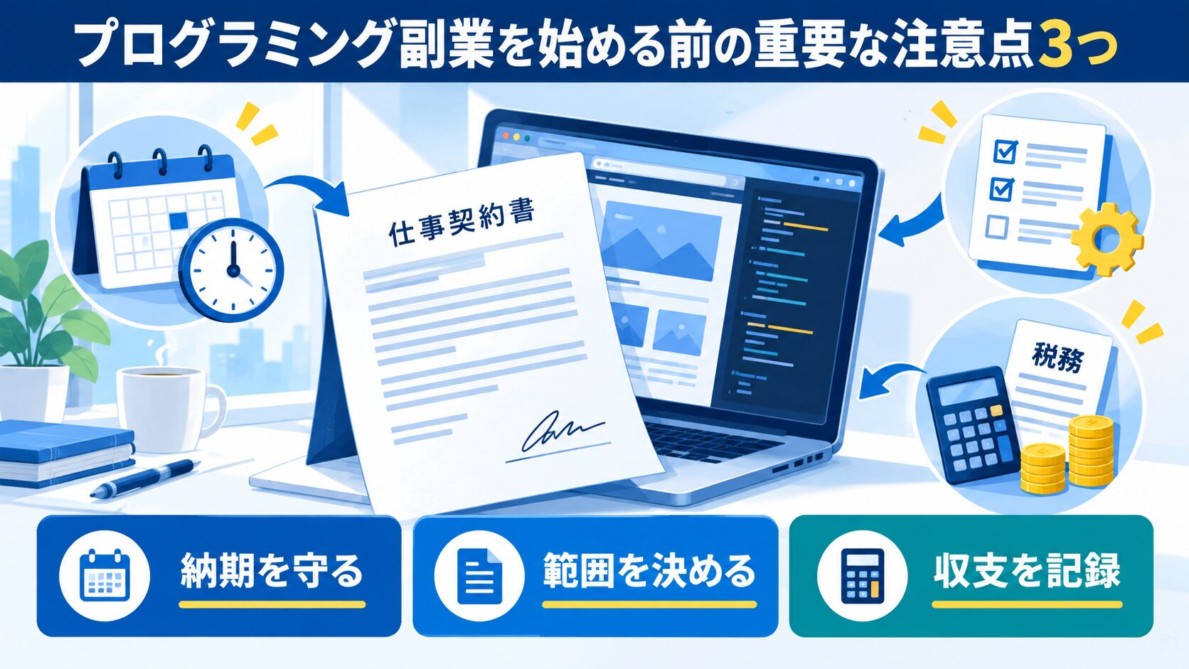 プログラミング副業を始める前の重要な注意点3つ