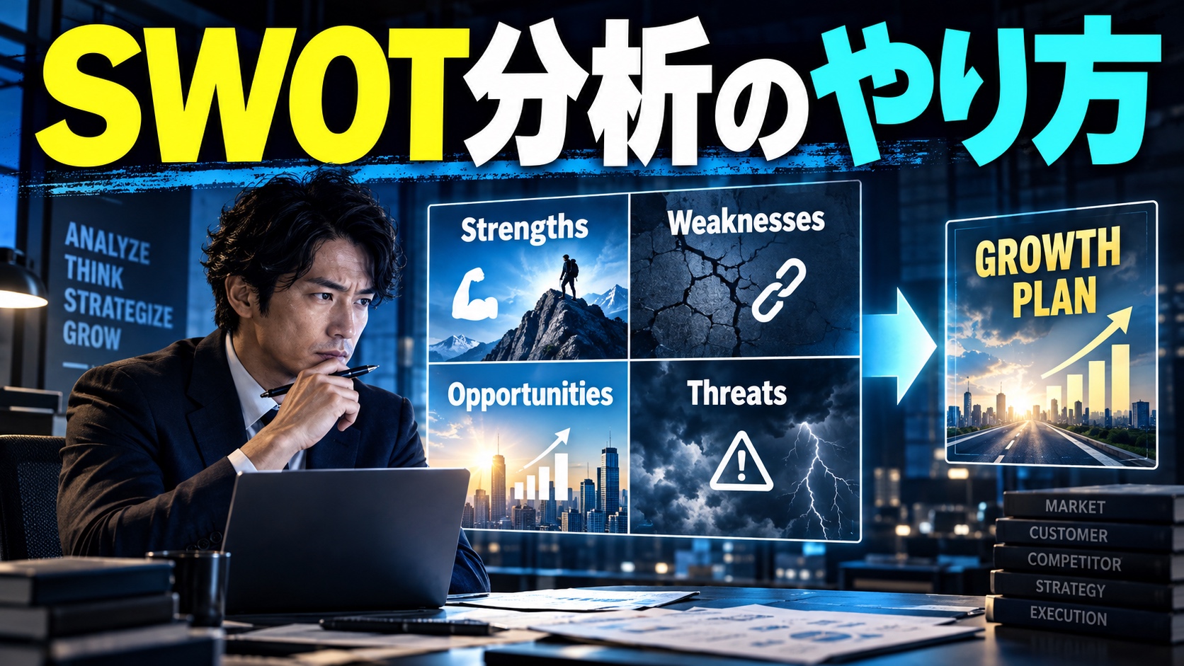 SWOT分析のやり方|4つの基本要素を理解して戦略づくりにつなげる方法を徹底解説!