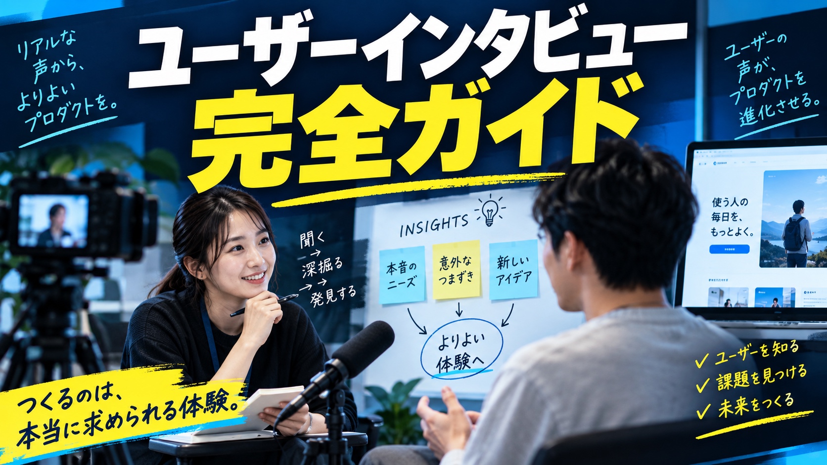 ユーザーインタビューの完全ガイド|効果的な設計と実施方法