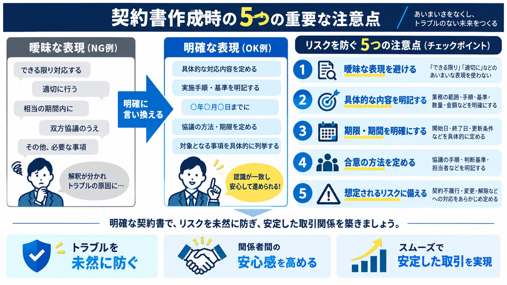 契約書作成時の5つの重要な注意点