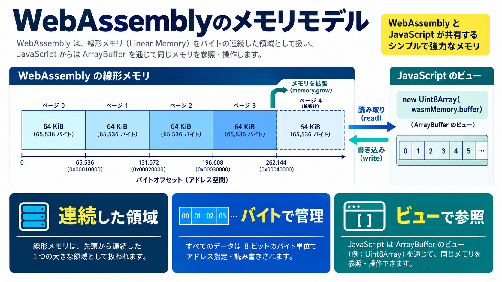 WebAssemblyのメモリモデルを理解する
