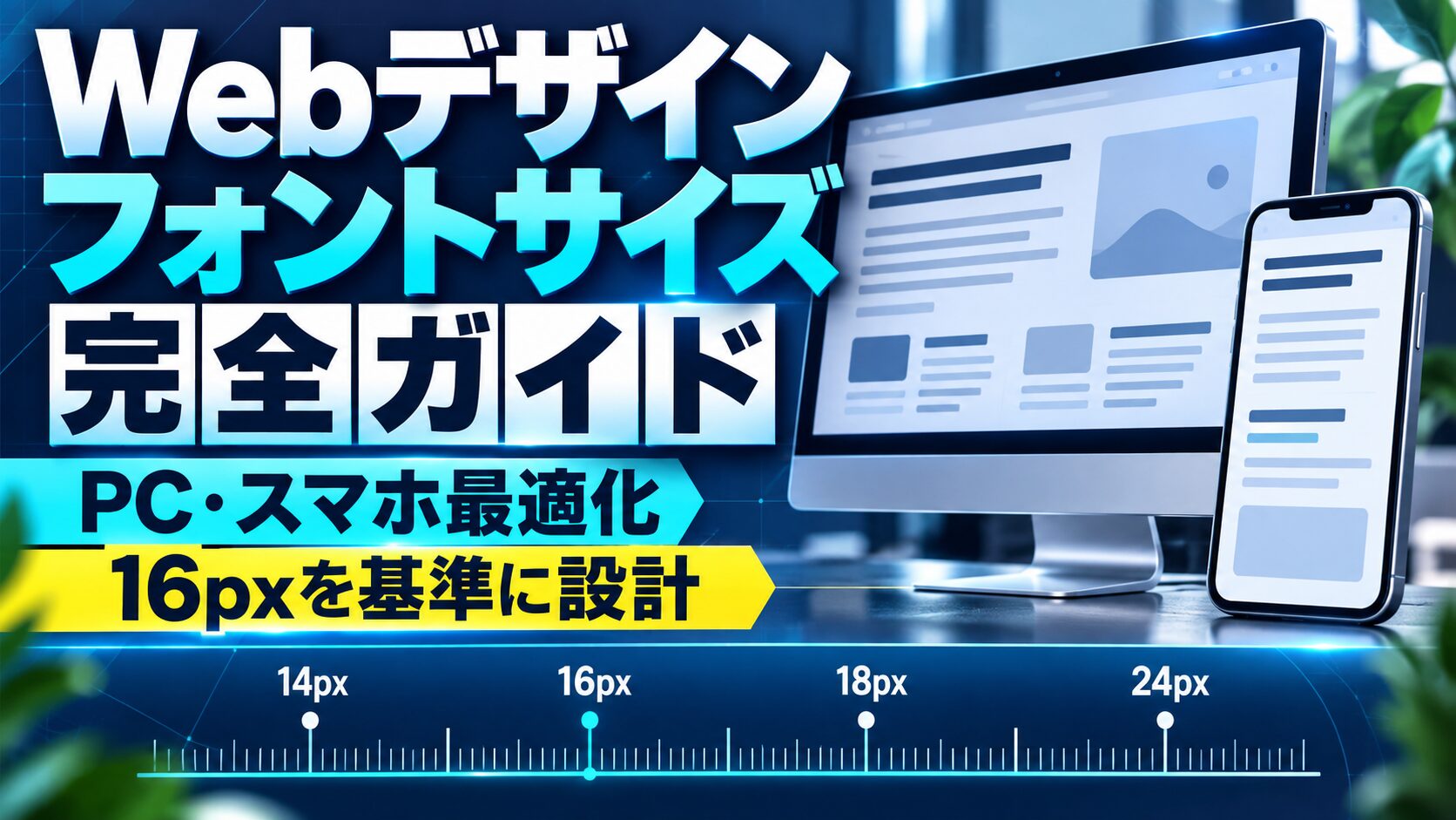 【2026年最新】Webデザインのフォントサイズ完全ガイド｜PC・スマホ別の最適な数値と設定方法