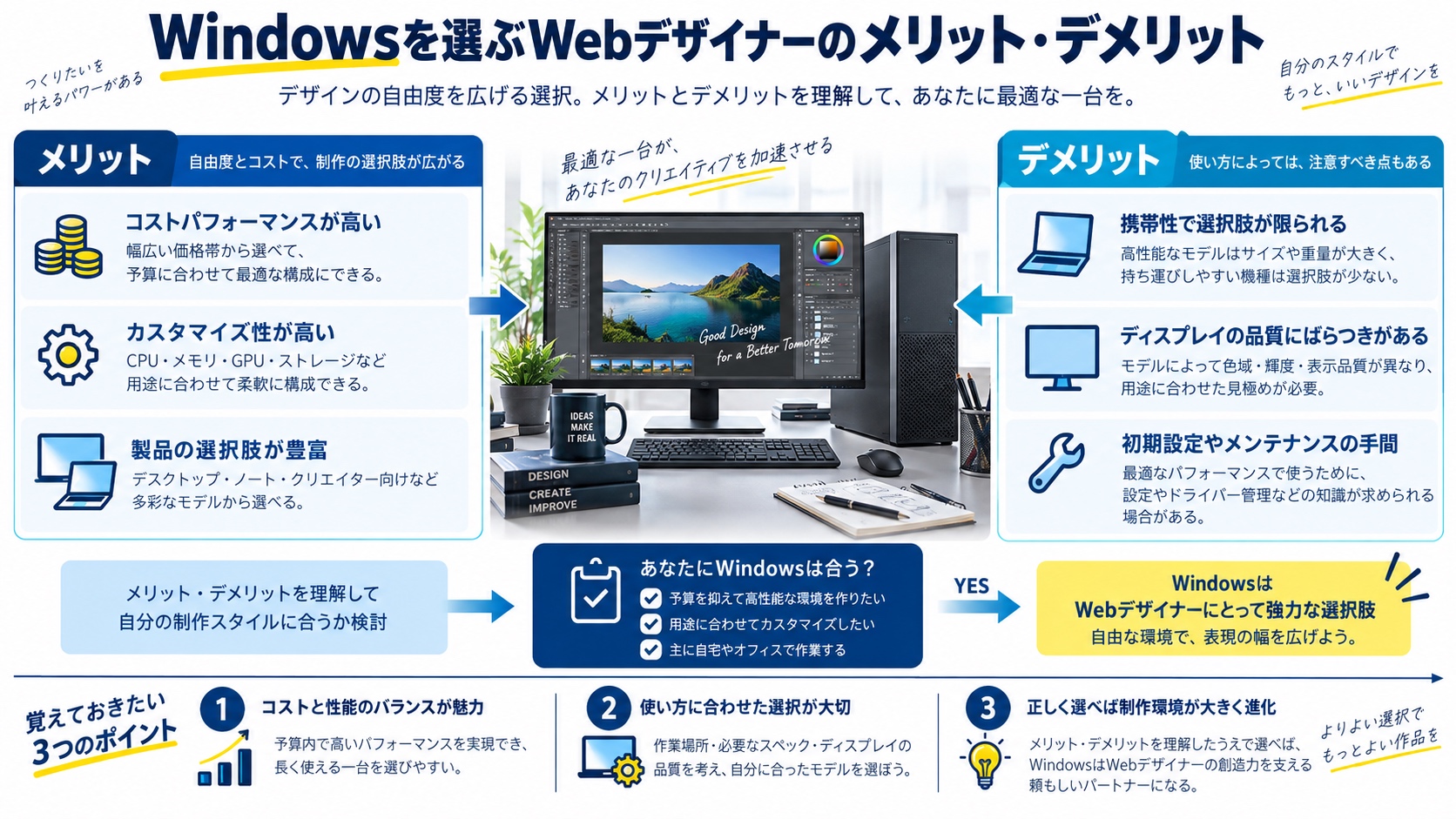 Windowsを選ぶWebデザイナーのメリット・デメリット