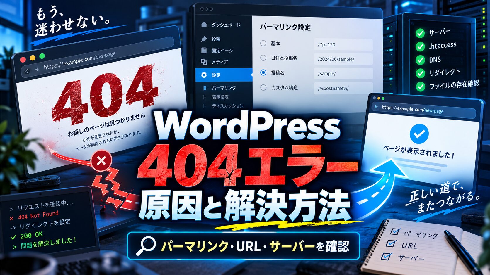 WordPress 404エラーの原因と解決方法｜完全ガイド