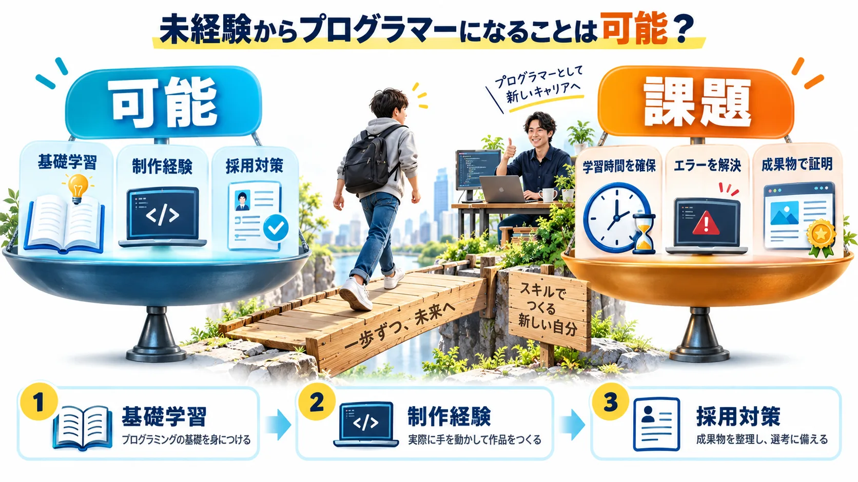 未経験からプログラマーになることは可能？現実と課題を解説