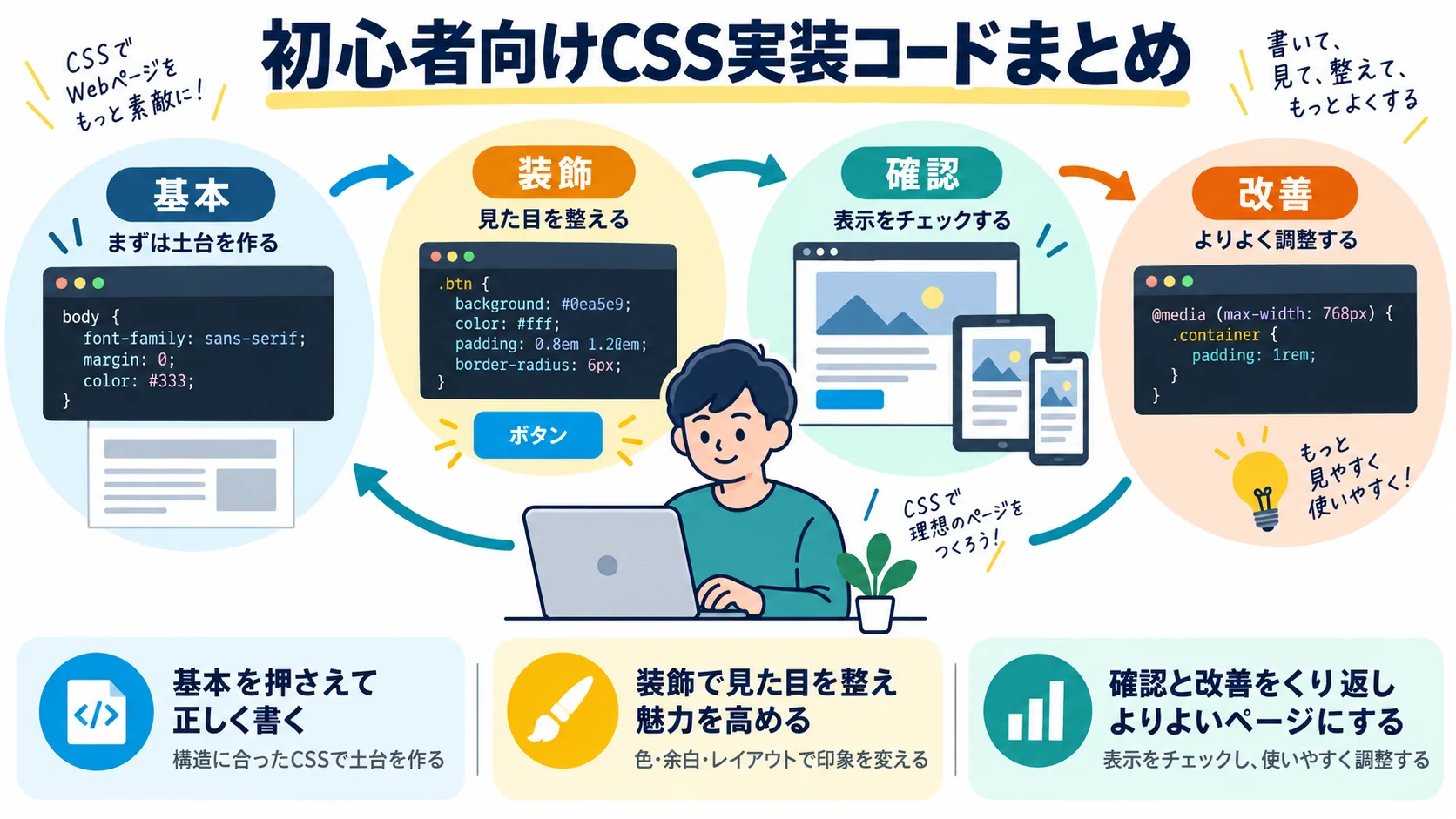 初心者向けCSS実装コードまとめ