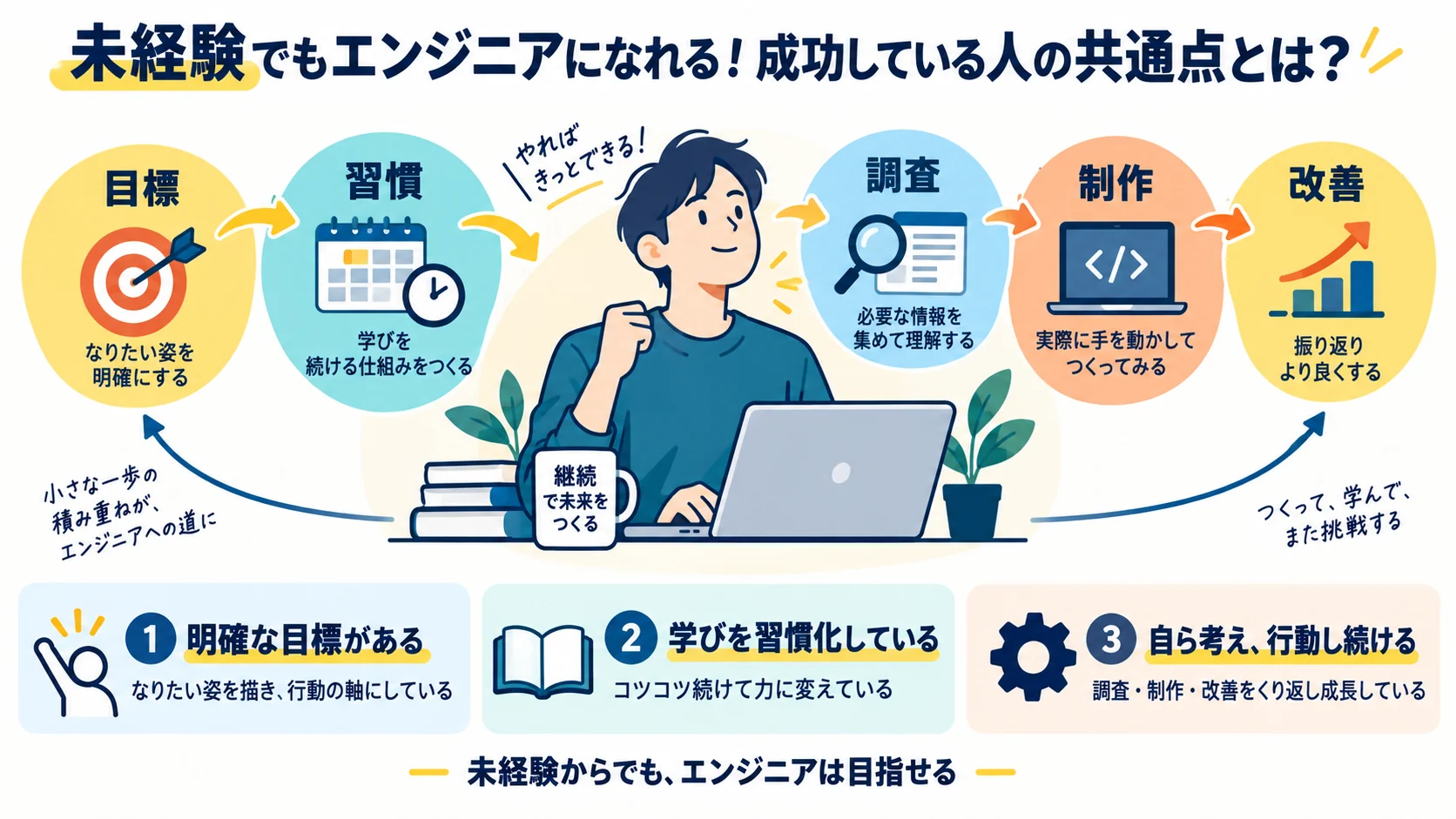 未経験でもエンジニアになれる！ 成功している人の共通点とは？