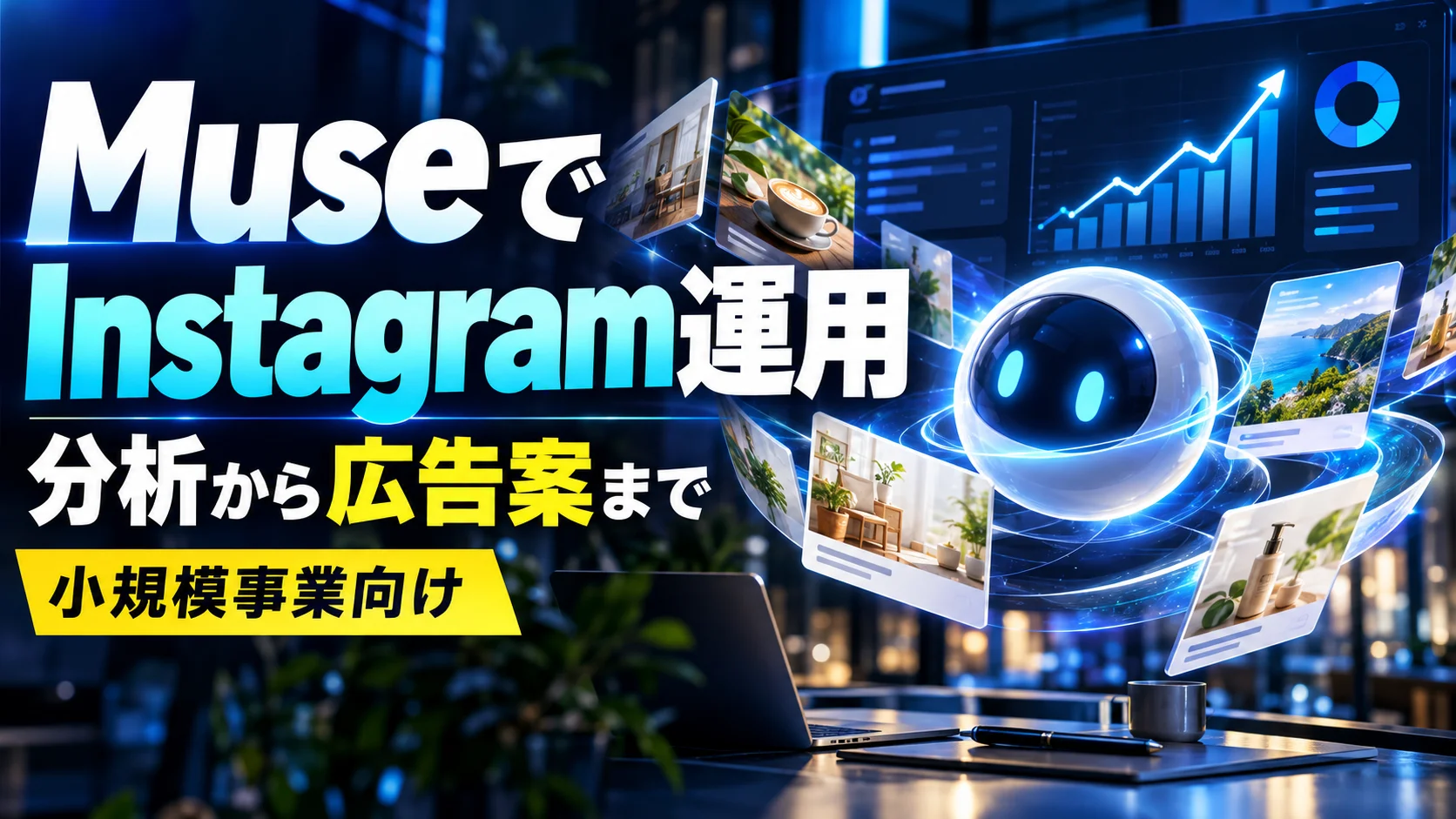 Muse for Small BusinessによるInstagram運用・分析・広告案のアイキャッチ