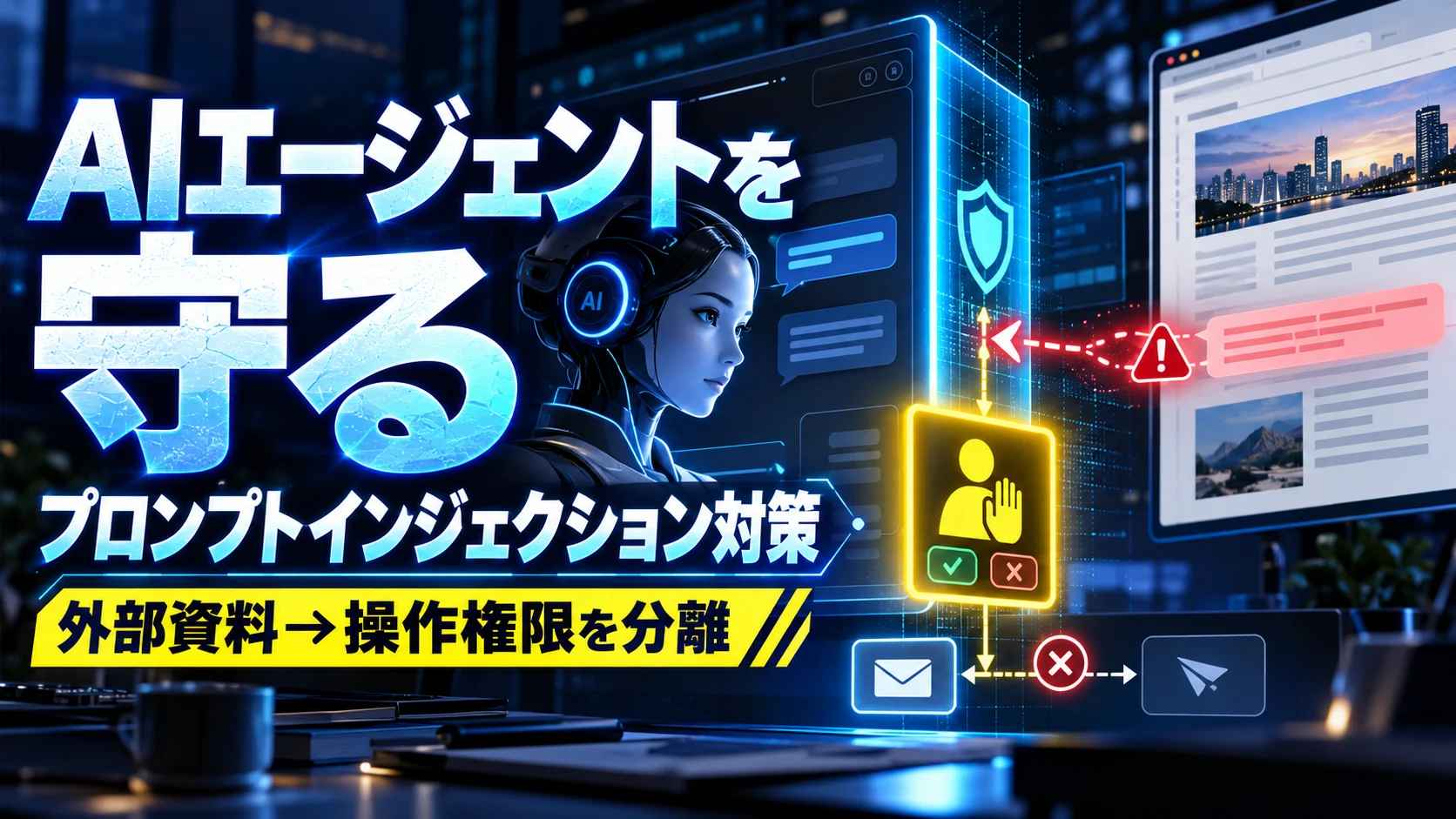 AIエージェントのプロンプトインジェクション対策｜情報漏えいを防ぐ権限・承認設計