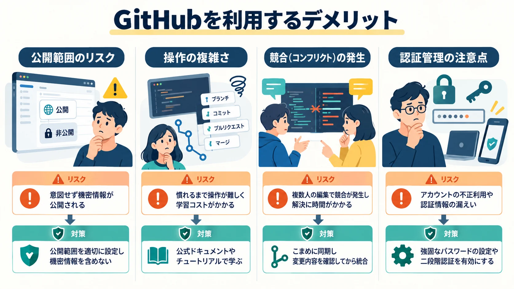 GitHubを利用するデメリット