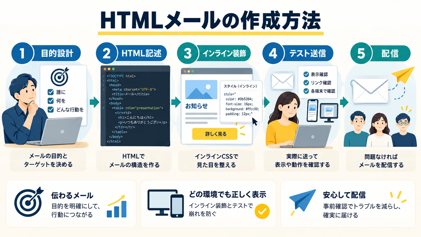 HTMLメールの作成方法