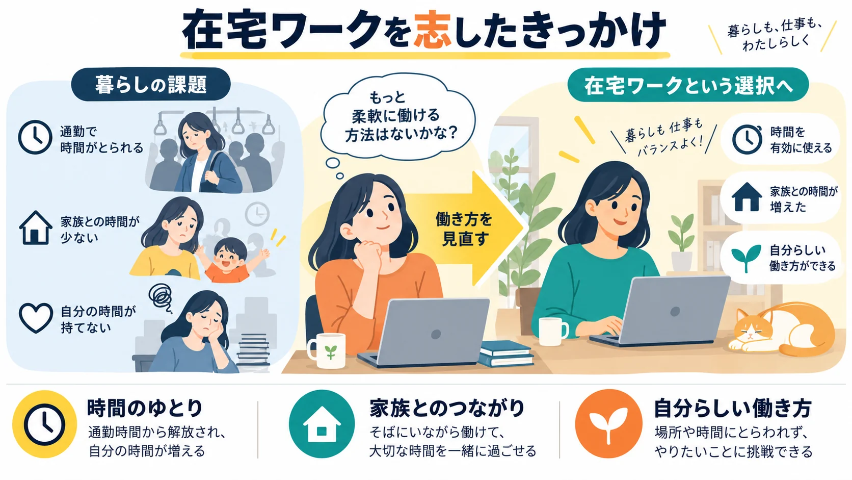 在宅ワークを志したきっかけ