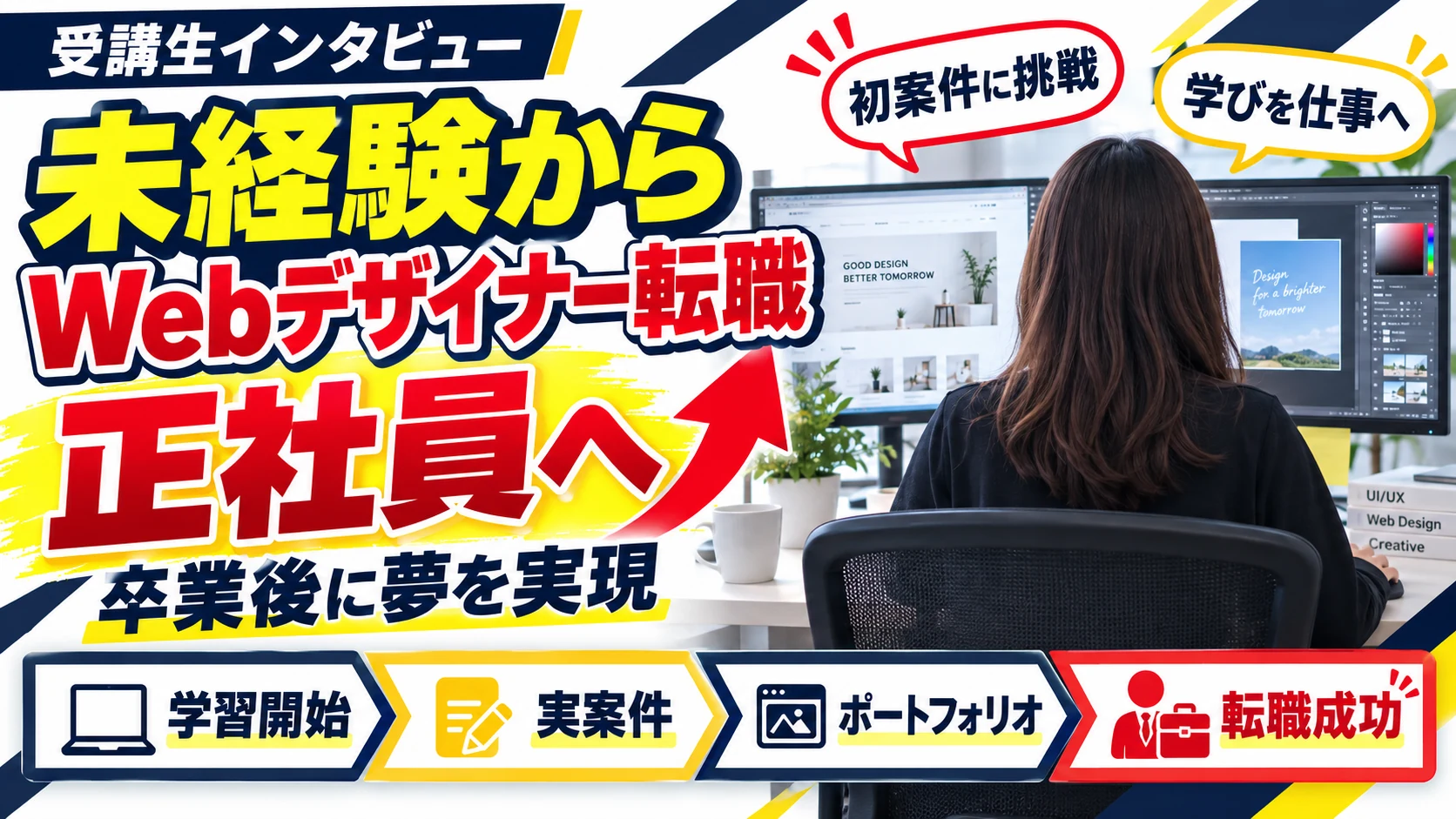卒業後にWebデザイナー転職成功｜インタビュー