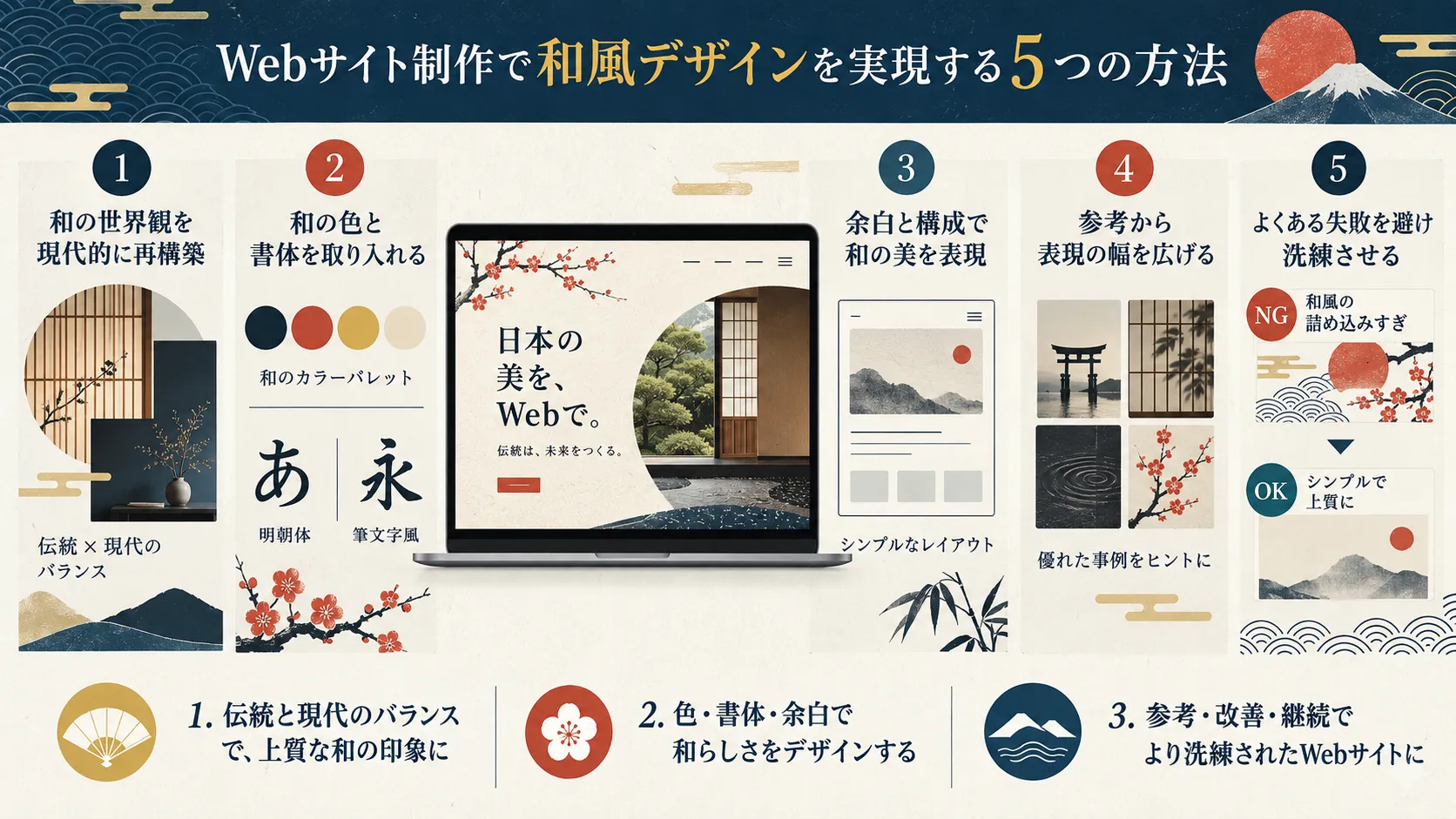 Webサイト制作で和風デザインを実現する5つの方法