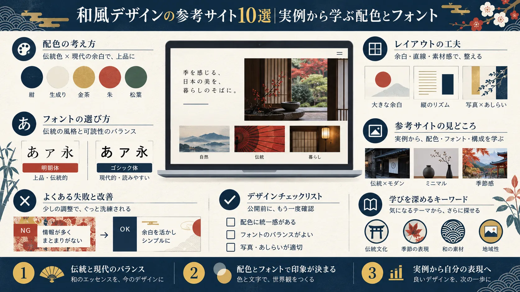 和風デザインの参考サイト10選|実例から学ぶ配色とフォント