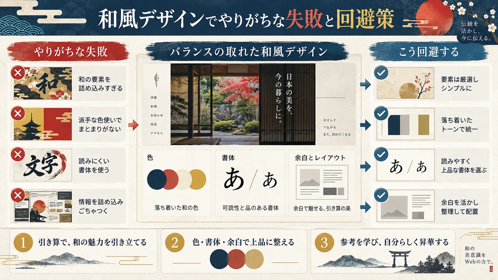 和風デザインでやりがちな失敗と回避策