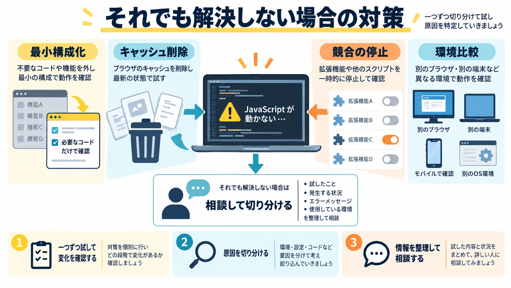 それでも解決しない場合の対策